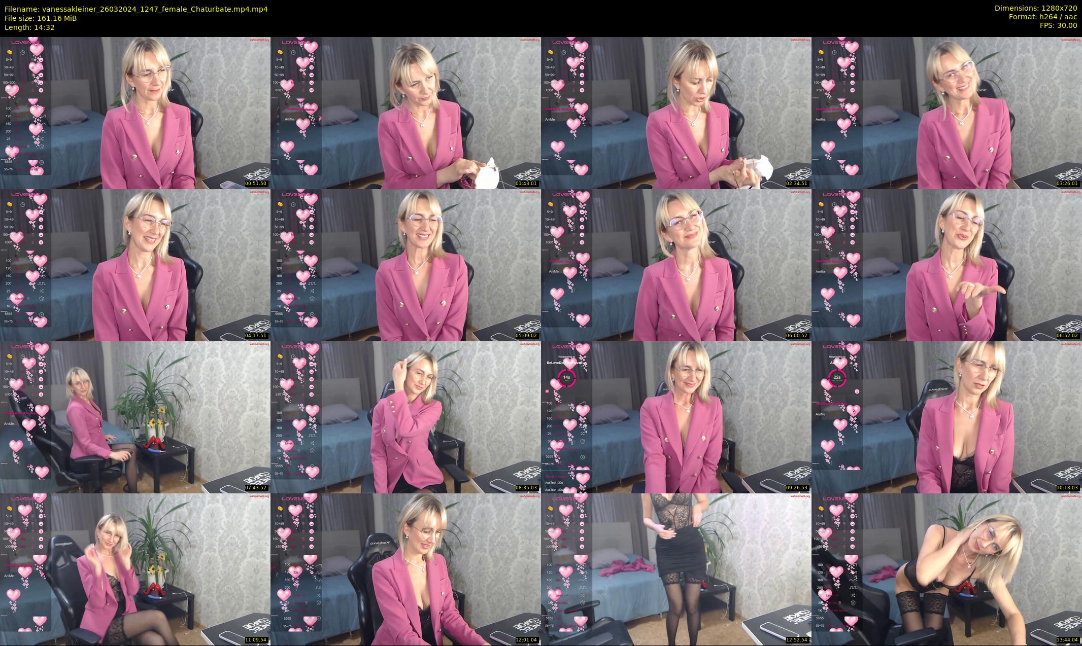 vanessakleiner — 15 minute Chaturbate female cam show recording, 720p, Mar 26, 2024