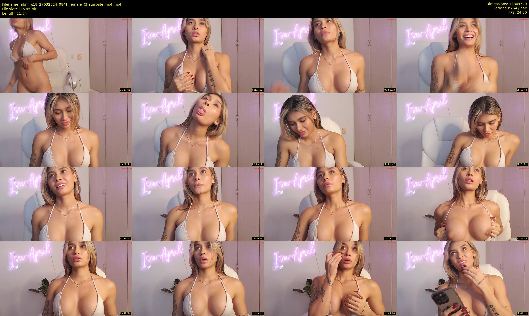 abril_w18 — 22 minute Chaturbate female cam show recording, 720p, Mar 27, 2024