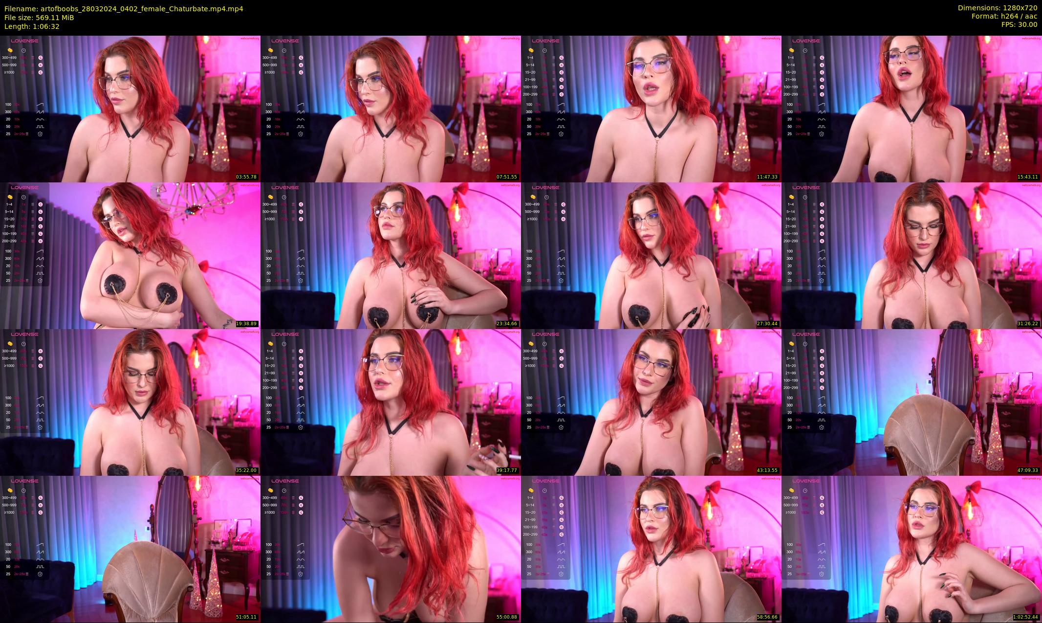 artofboobs — 67 minute Chaturbate female cam show recording, 720p, Mar 28, 2024