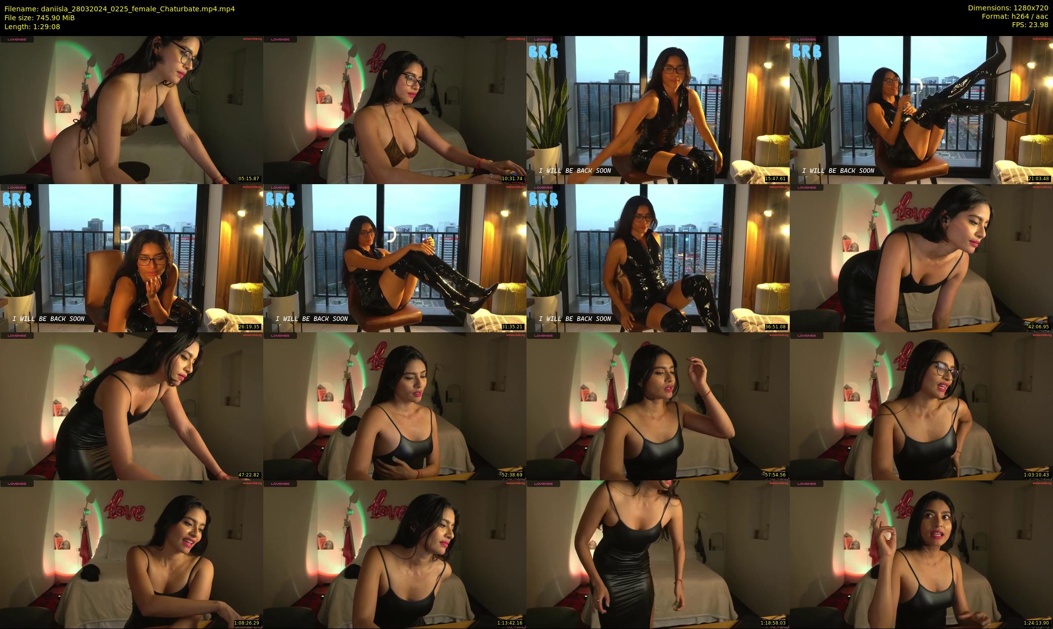 daniisla — 90 minute Chaturbate female cam show recording, 720p, Mar 28, 2024