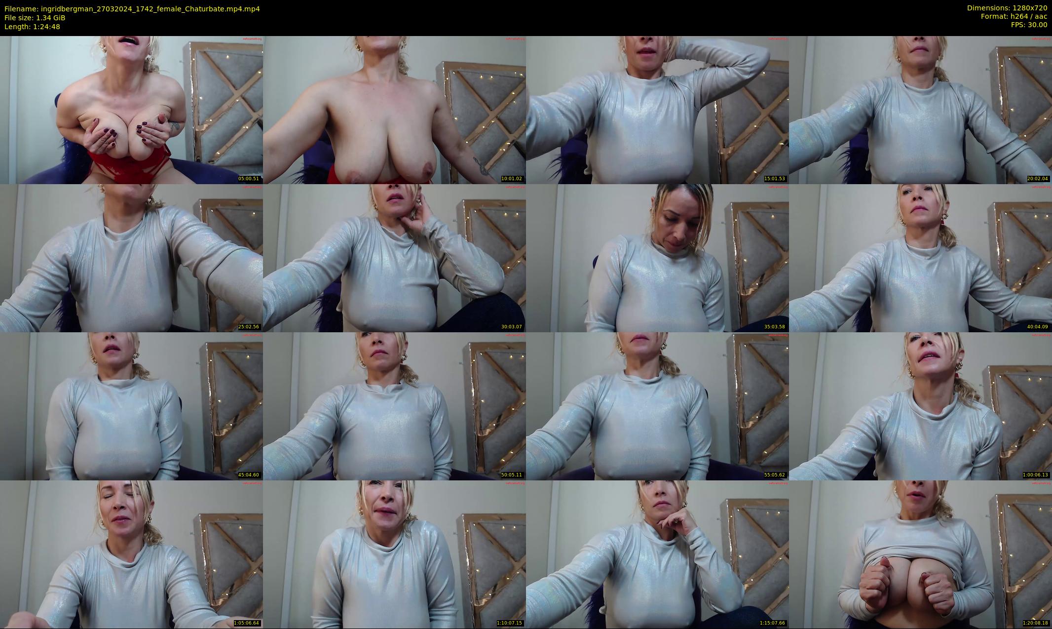 ingridbergman — 85 minute Chaturbate female cam show recording, 720p, Mar 27, 2024