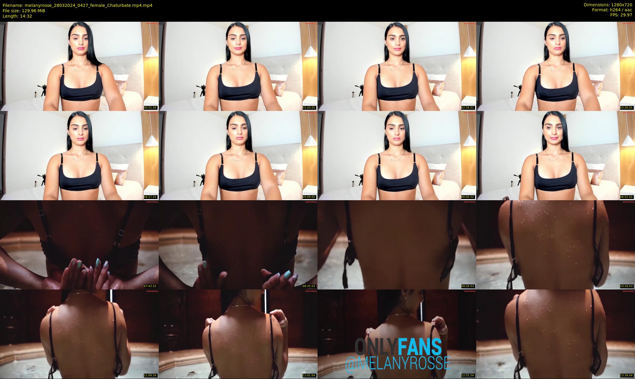 melanyrosse — 15 minute Chaturbate female cam show recording, 720p, Mar 28, 2024