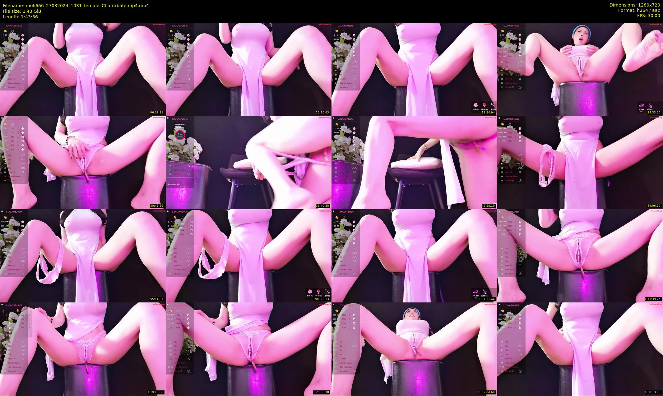 moli666 — 104 minute Chaturbate female cam show recording, 720p, Mar 27, 2024