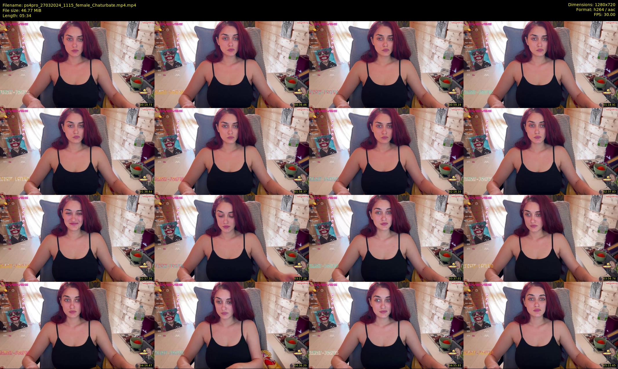 ps4pro — 6 minute Chaturbate female cam show recording, 720p, Mar 27, 2024