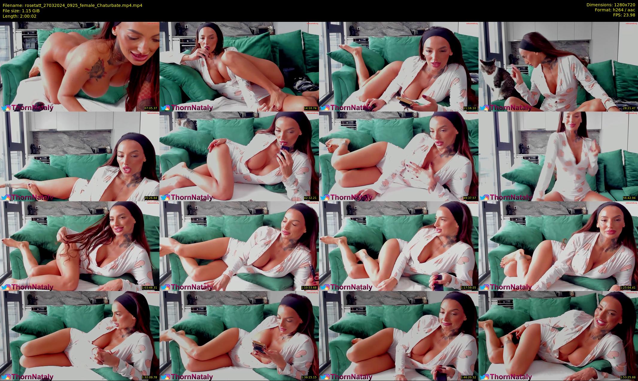 rosetatt — 121 minute Chaturbate female cam show recording, 720p, Mar 27, 2024