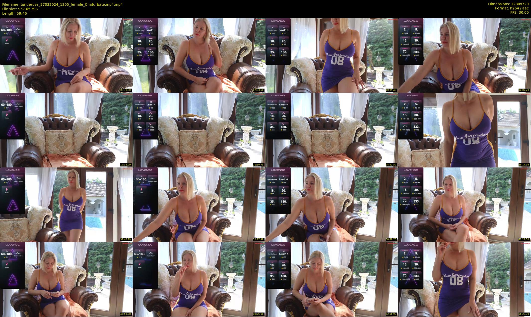 tunderose — 60 minute Chaturbate female cam show recording, 720p, Mar 27, 2024