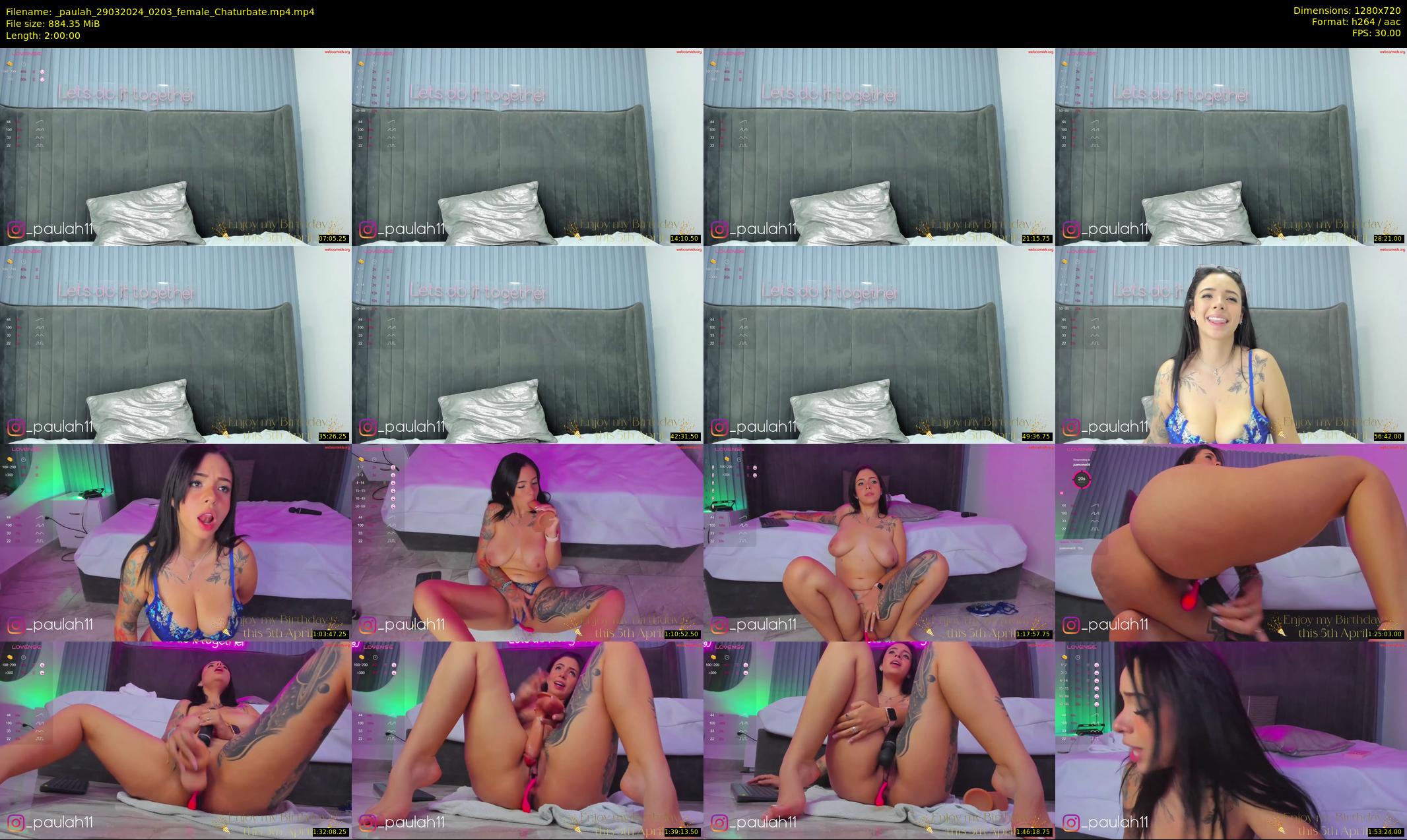 _paulah — 120 minute Chaturbate female cam show recording, 720p, Mar 29, 2024