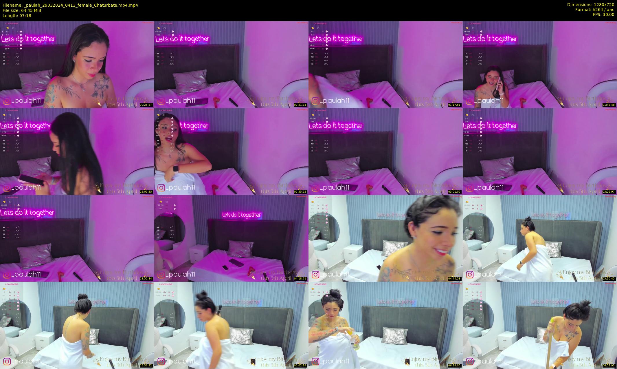_paulah — 8 minute Chaturbate female cam show recording, 720p, Mar 29, 2024