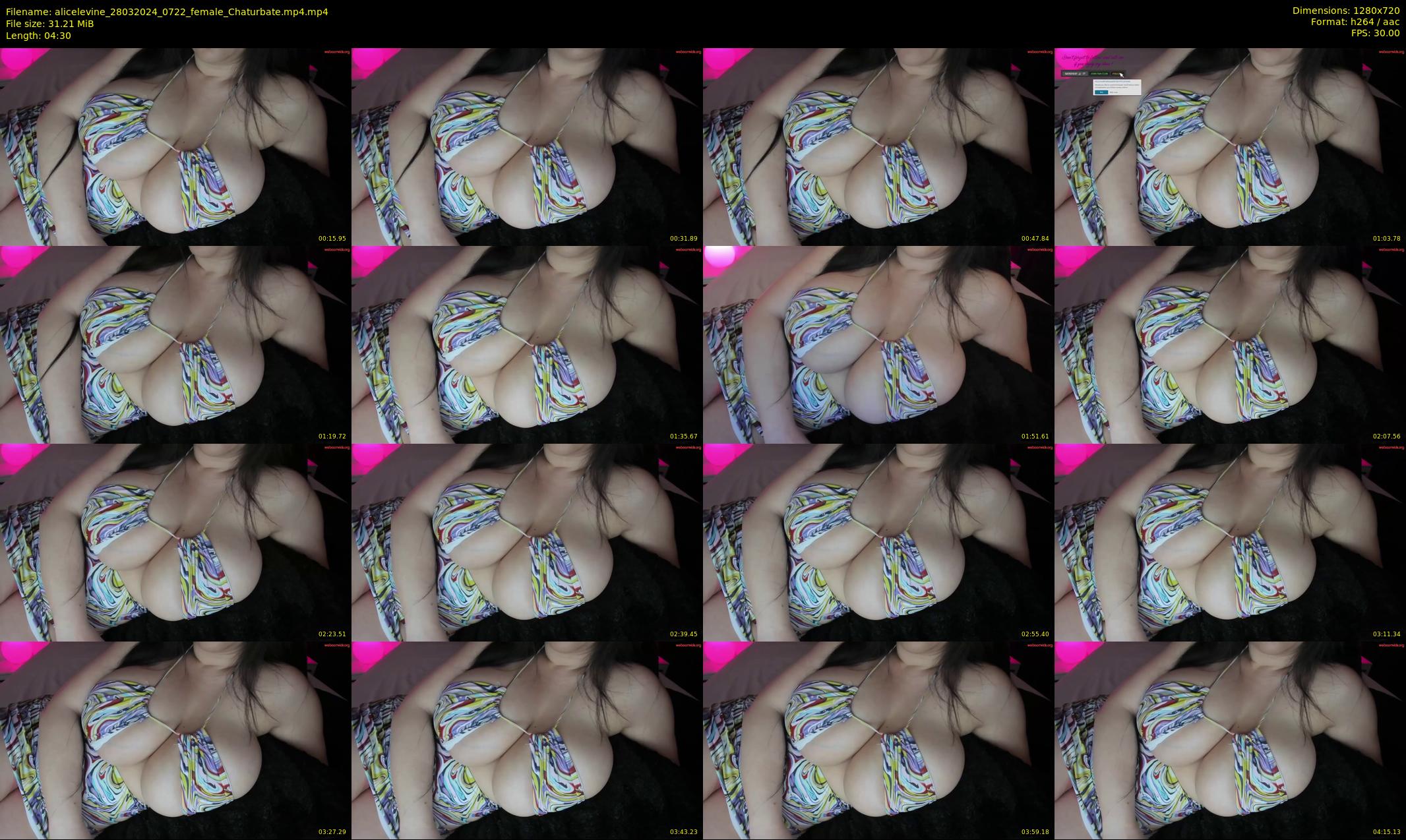 alicelevine — 5 minute Chaturbate female cam show recording, 720p, Mar 28, 2024
