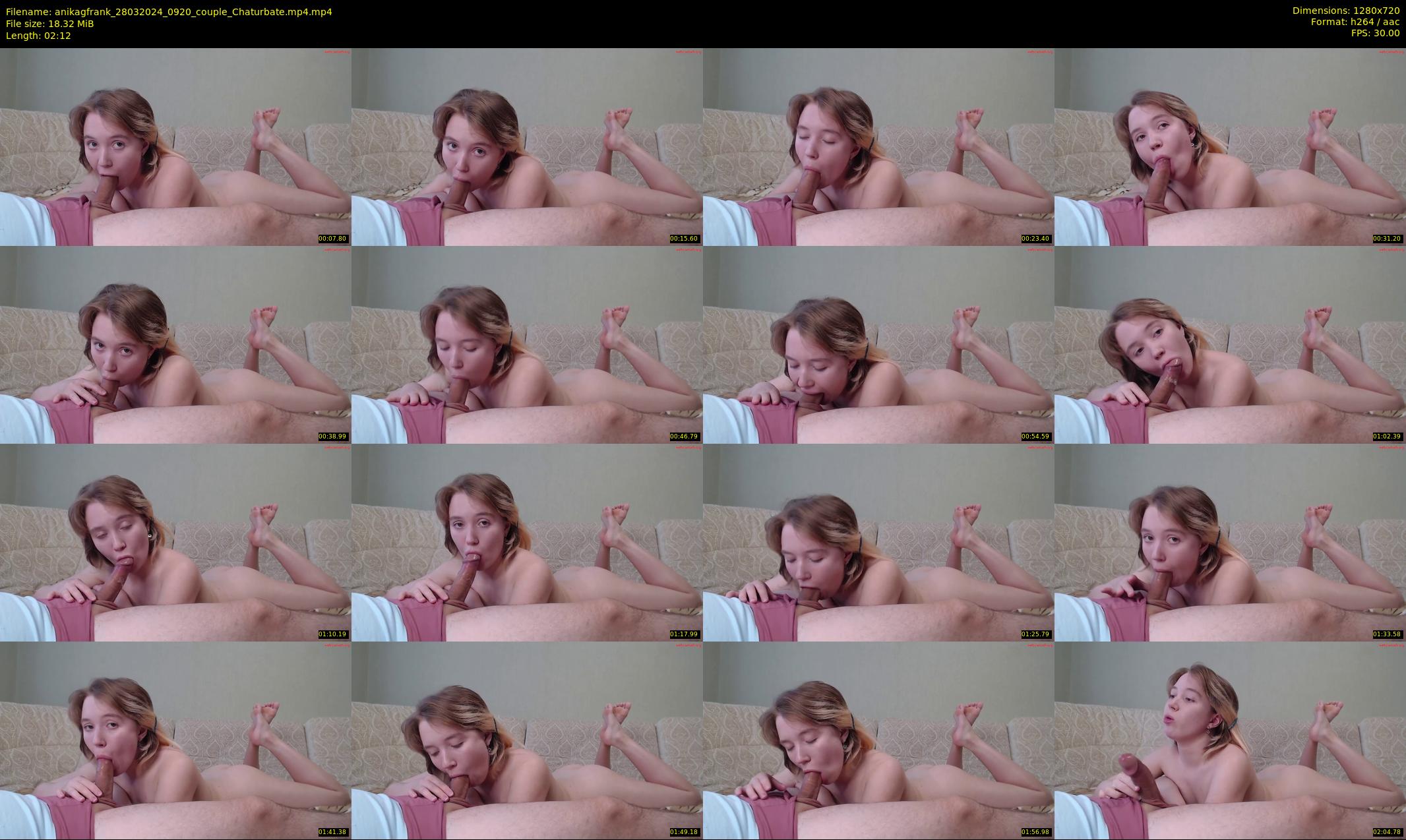anikagfrank — 3 minute Chaturbate couple cam show recording, 720p, Mar 28, 2024