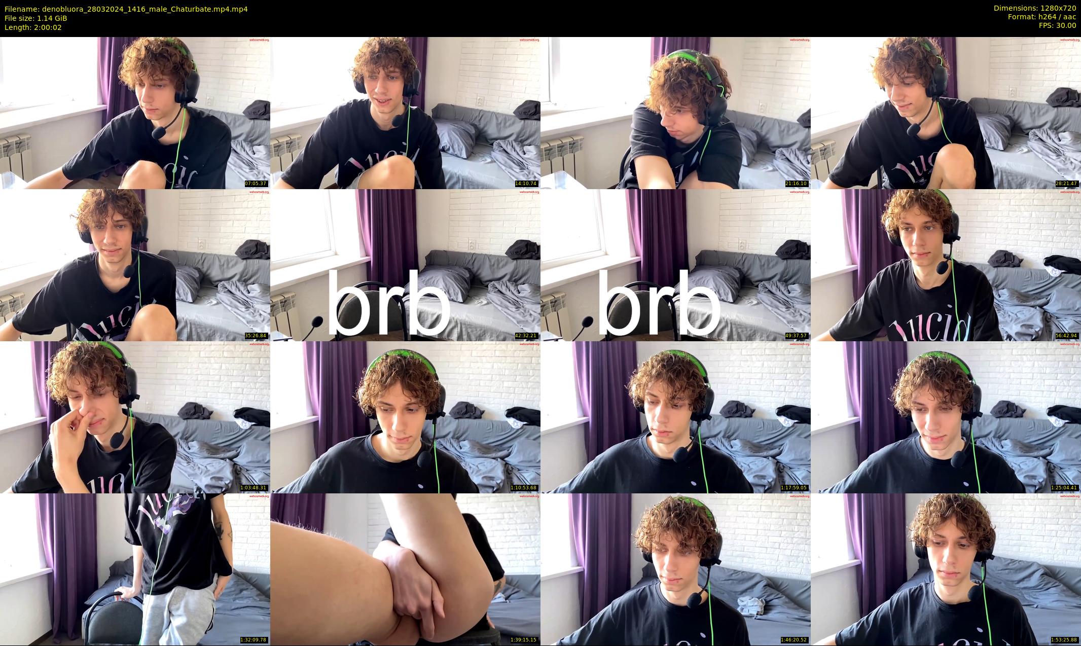 denobluora — 121 minute Chaturbate male cam show recording, 720p, Mar 28, 2024