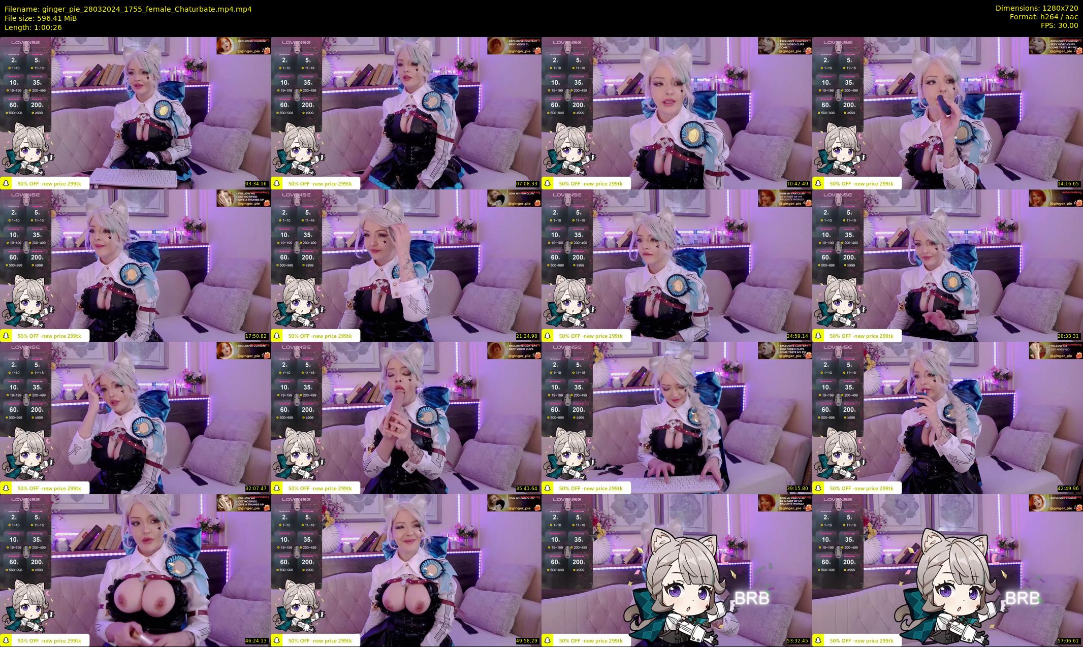ginger_pie — 61 minute Chaturbate female cam show recording, 720p, Mar 28, 2024