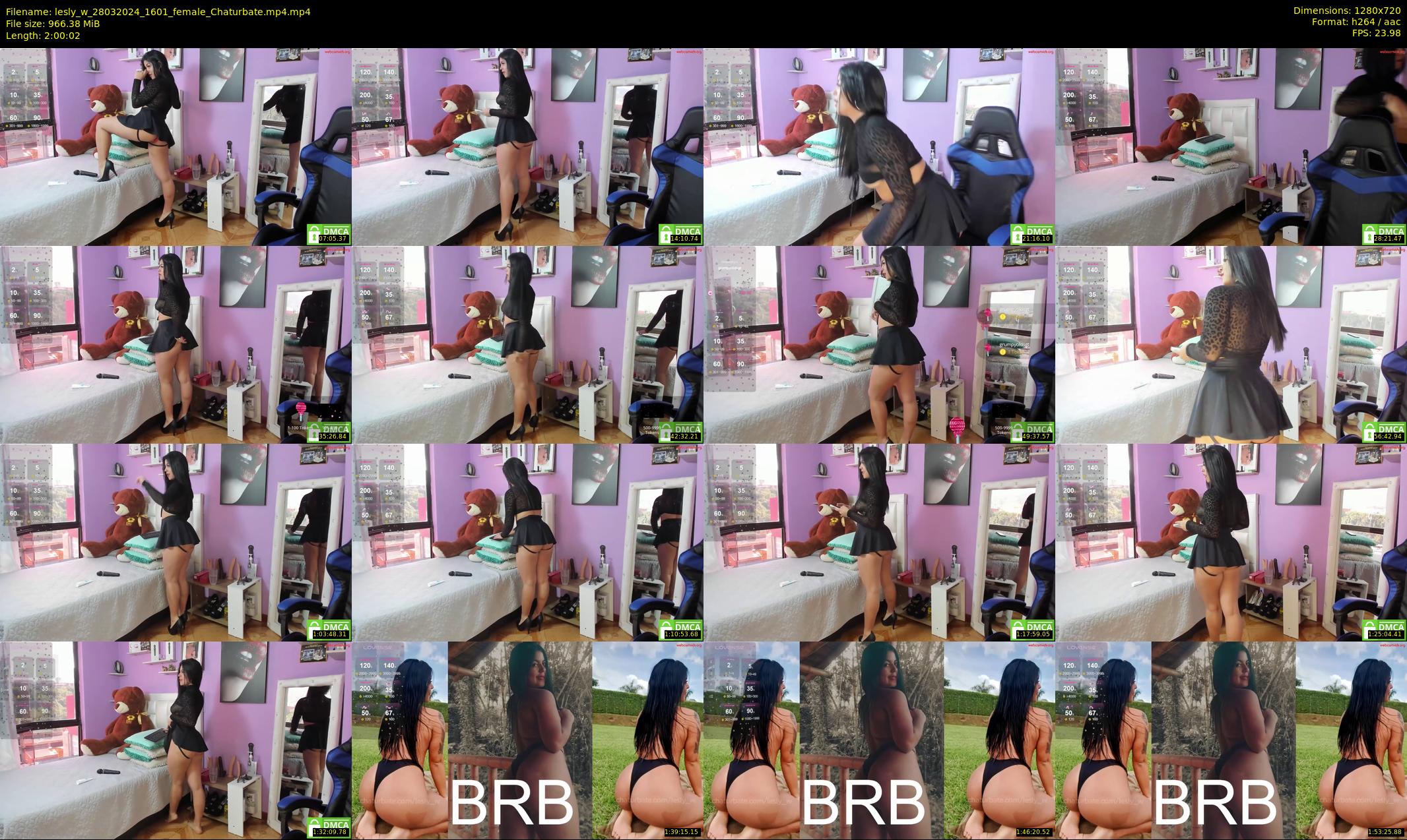 lesly_w — 121 minute Chaturbate female cam show recording, 720p, Mar 28, 2024