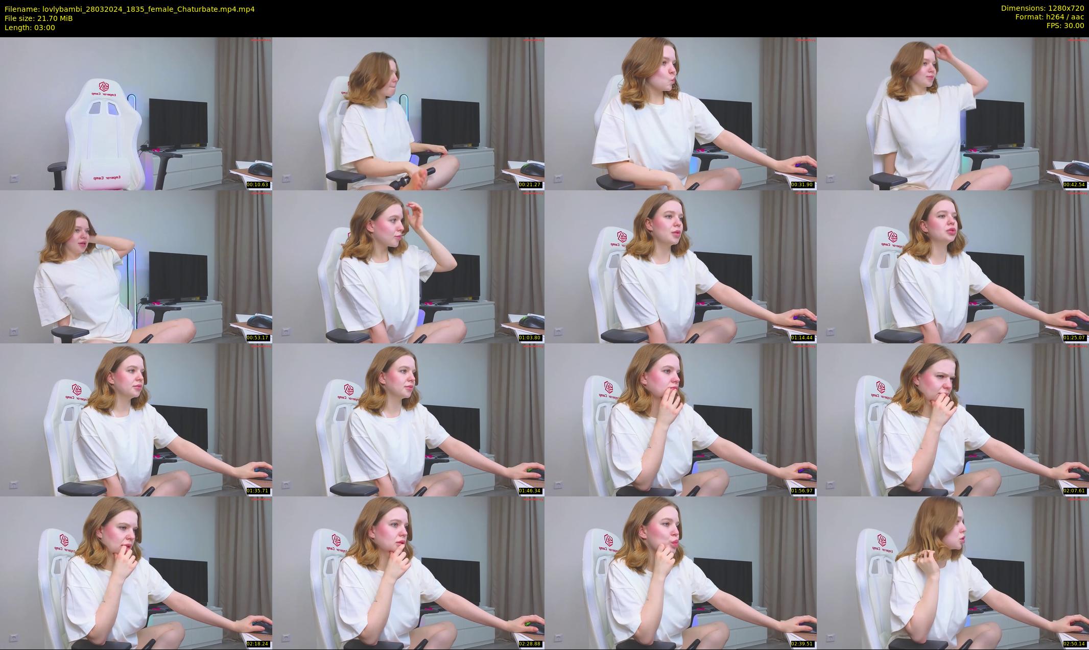 lovlybambi — 3 minute Chaturbate female cam show recording, 720p, Mar 28, 2024