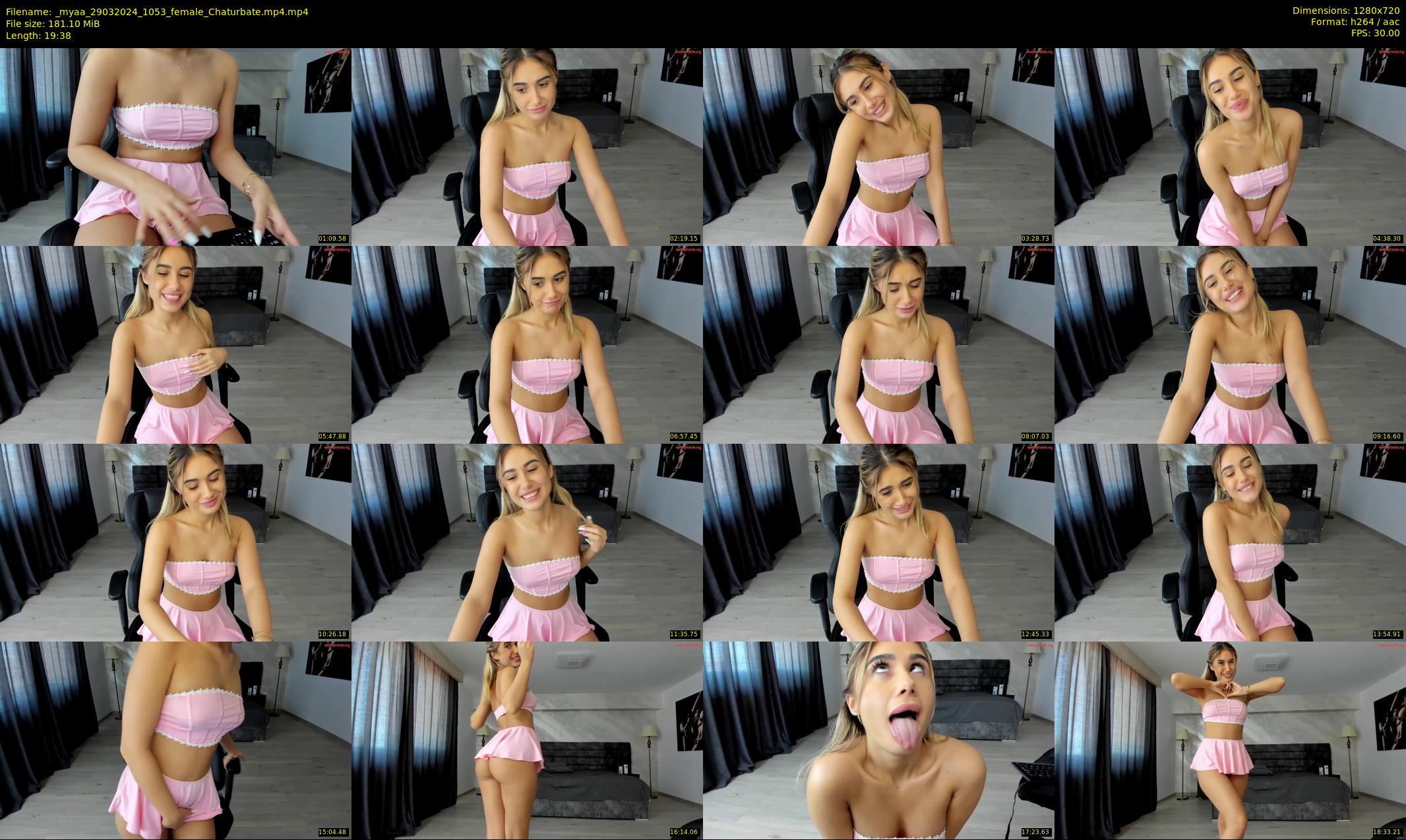 _myaa — 20 minute Chaturbate female cam show recording, 720p, Mar 29, 2024