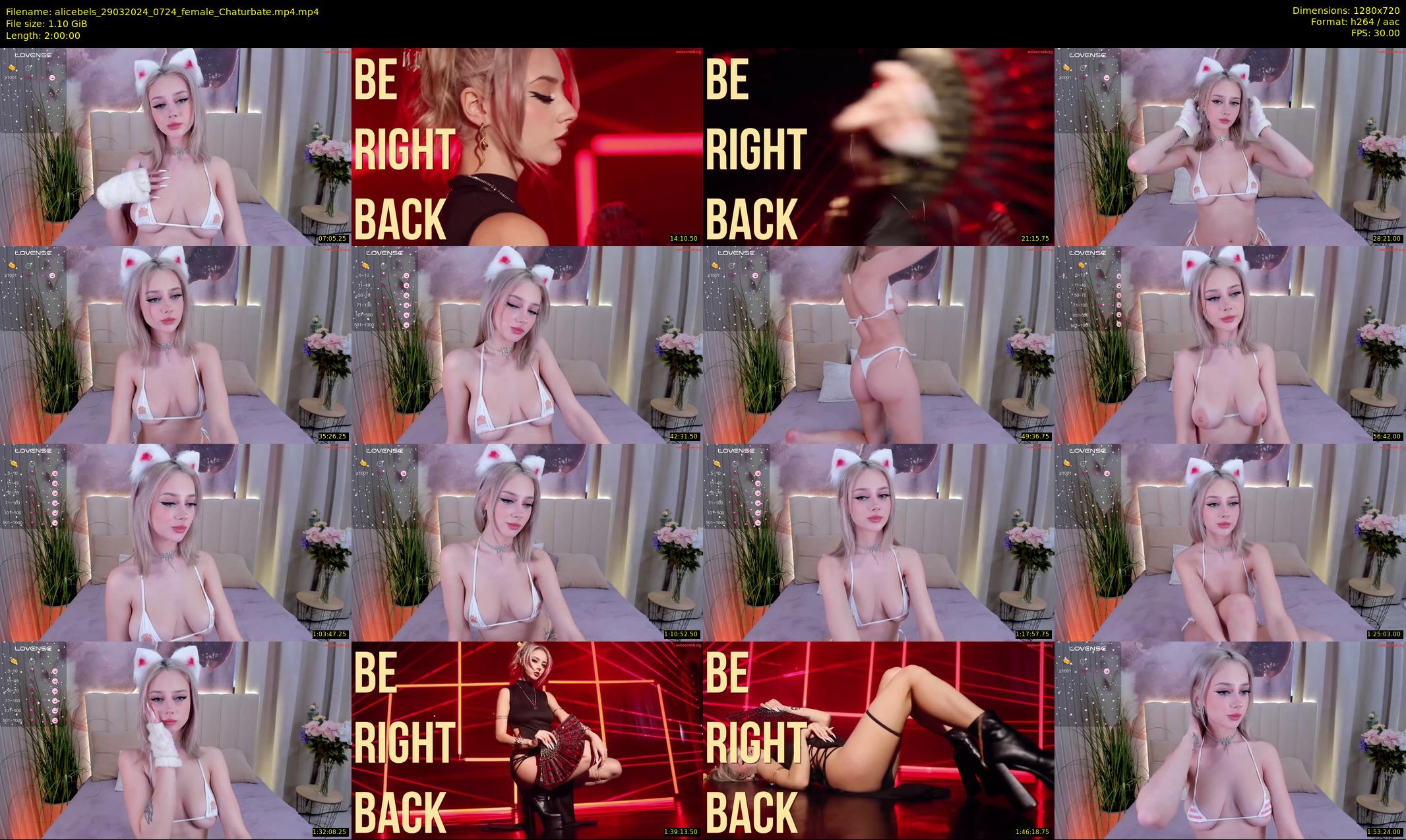 alicebels — 120 minute Chaturbate female cam show recording, 720p, Mar 29, 2024