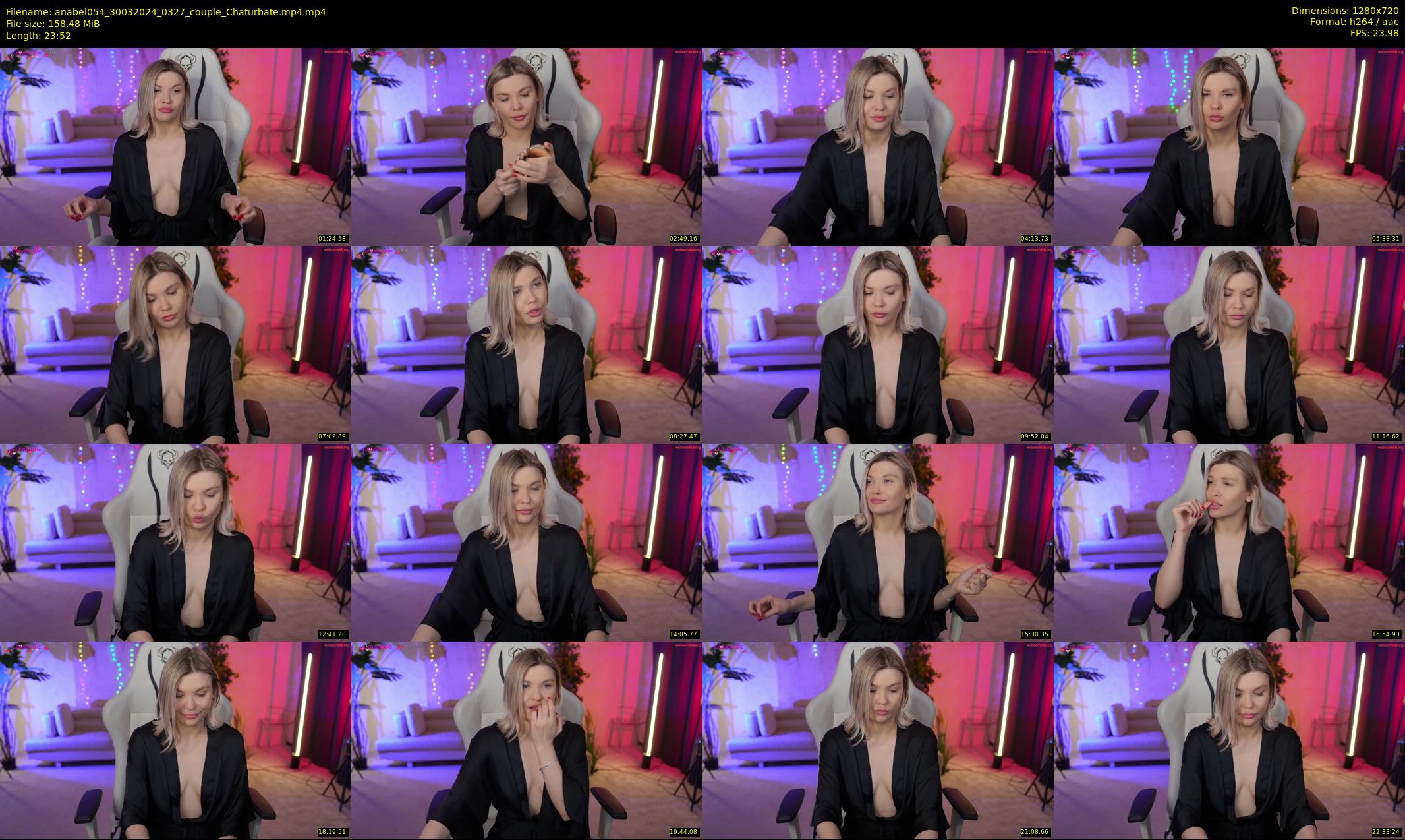 anabel054 — 24 minute Chaturbate female cam show recording, 720p, Mar 30, 2024