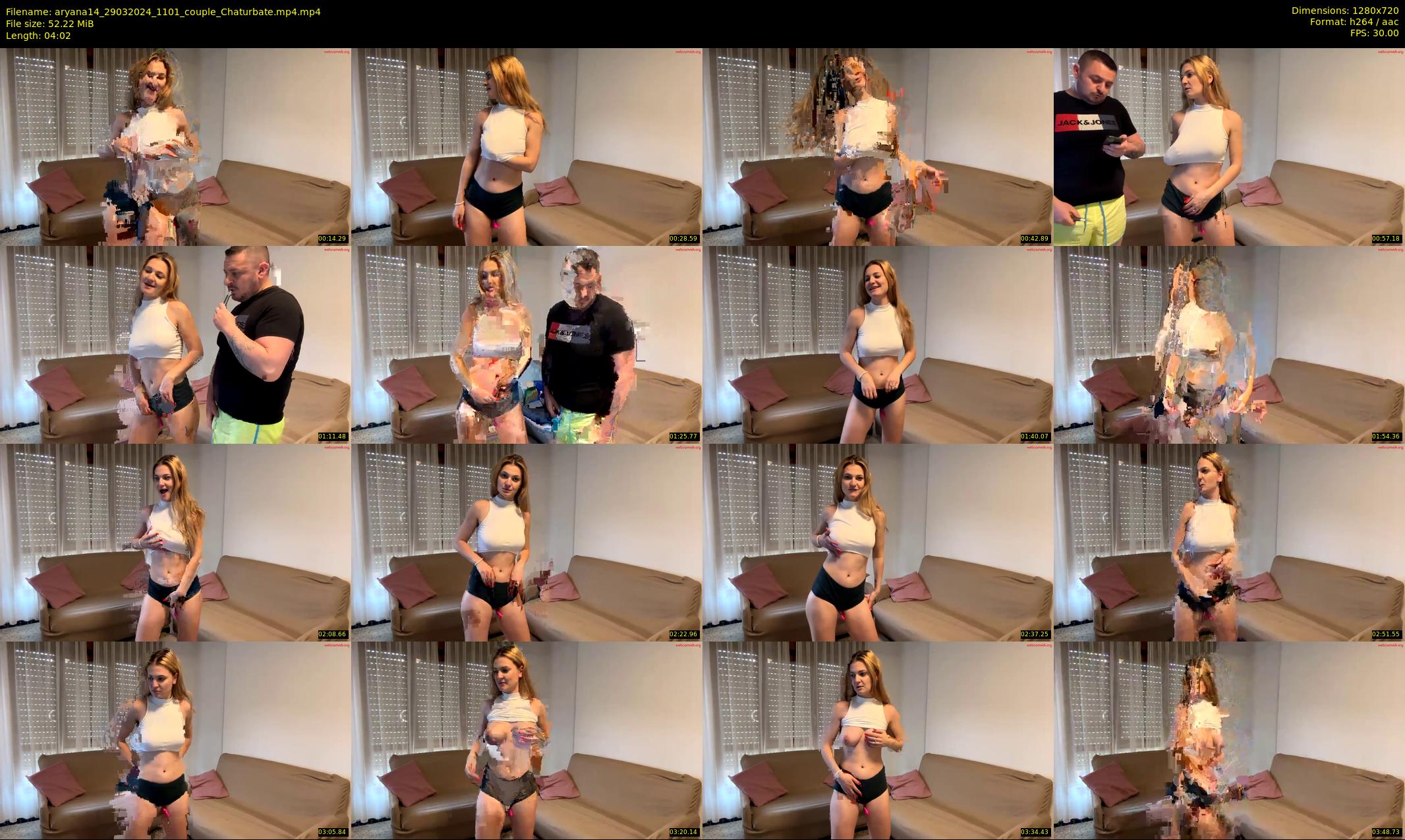 aryana14 — 5 minute Chaturbate couple cam show recording, 720p, Mar 29, 2024