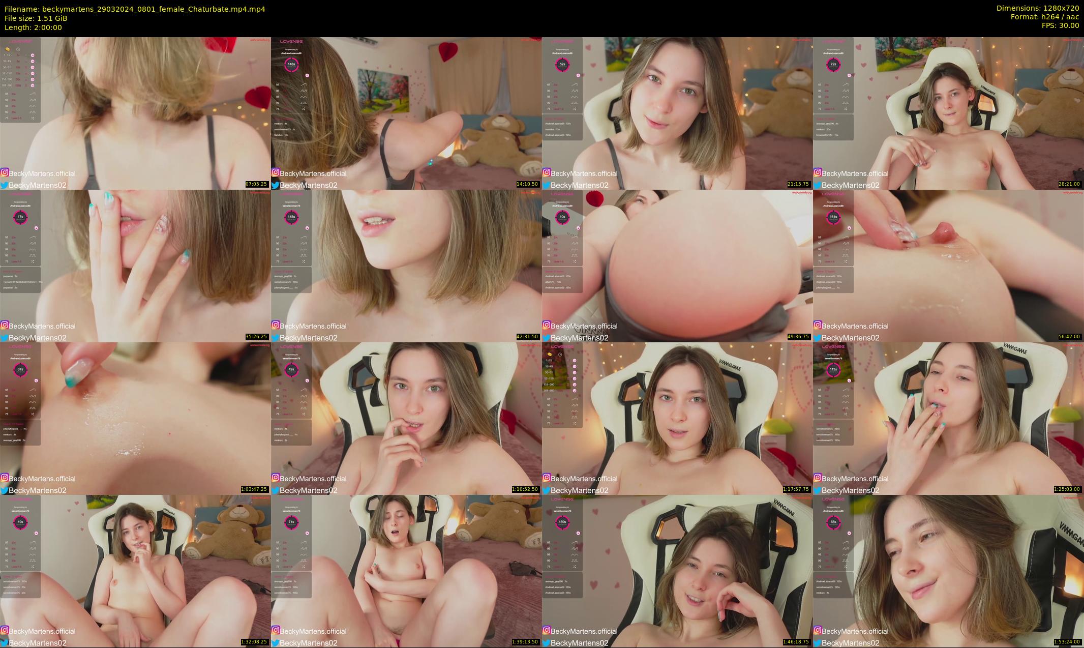 beckymartens — 120 minute Chaturbate female cam show recording, 720p, Mar 29, 2024