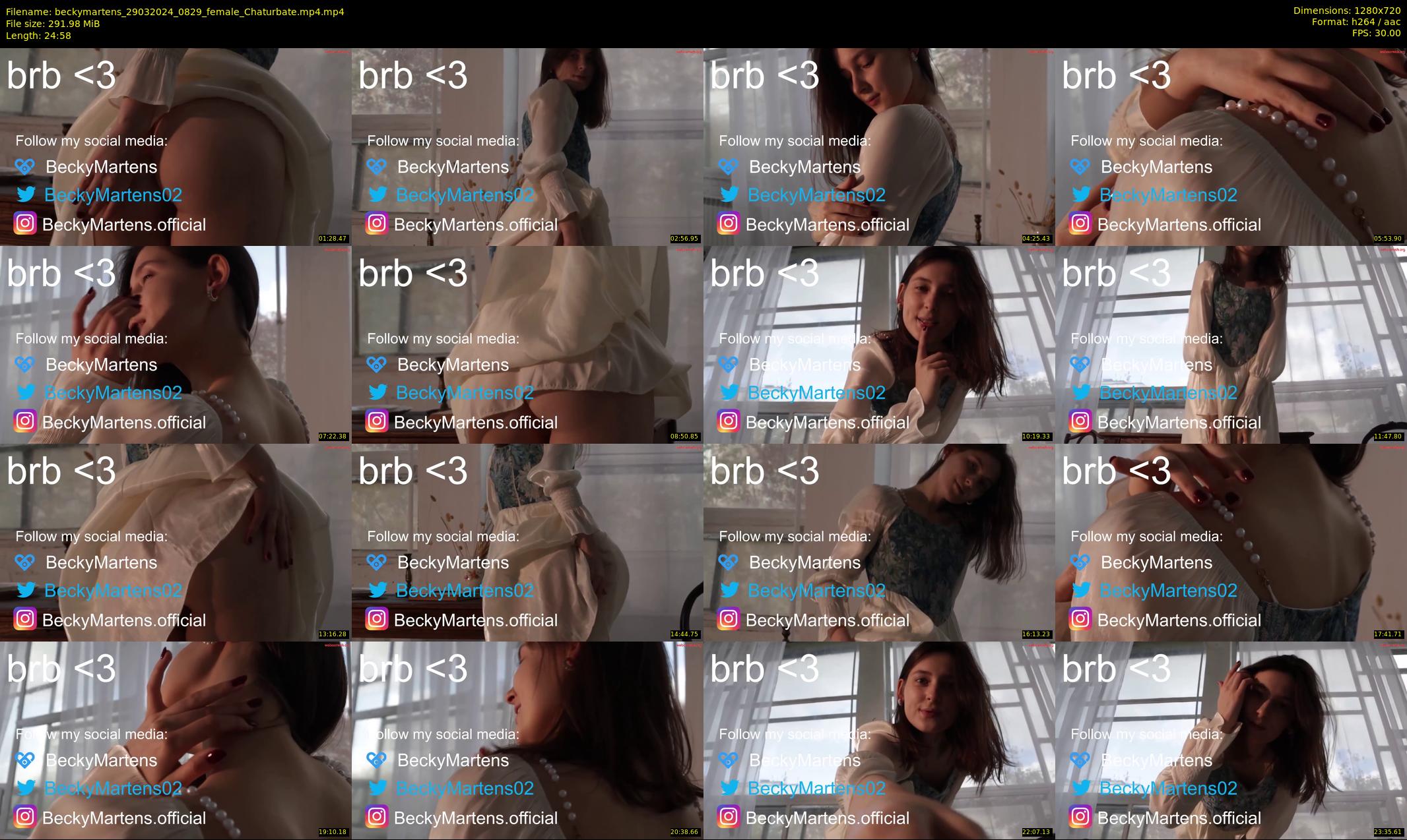 beckymartens — 25 minute Chaturbate female cam show recording, 720p, Mar 29, 2024