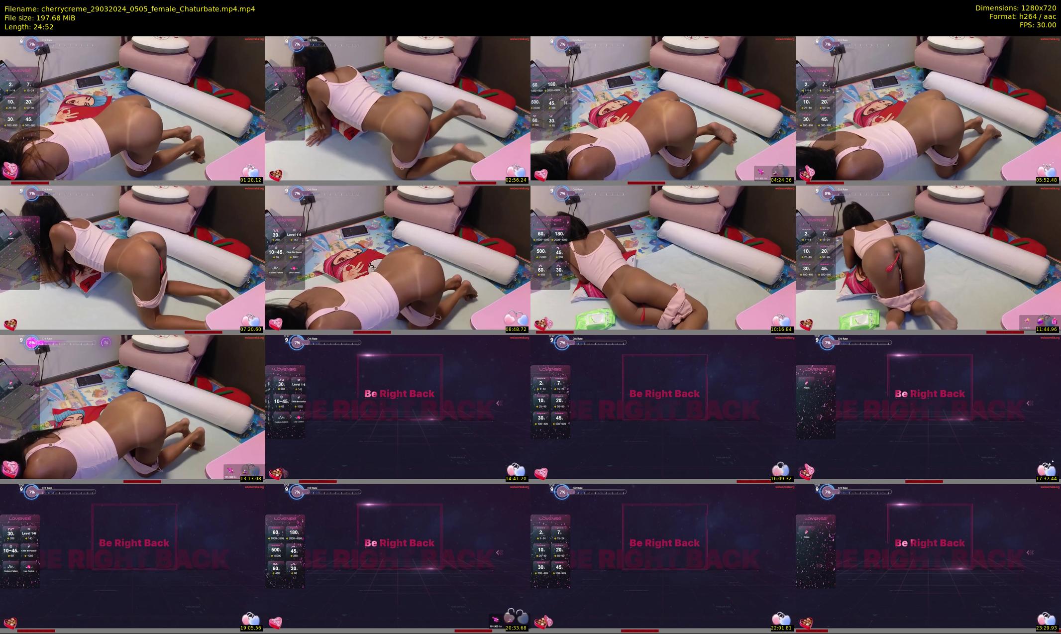 cherrycreme — 25 minute Chaturbate female cam show recording, 720p, Mar 29, 2024