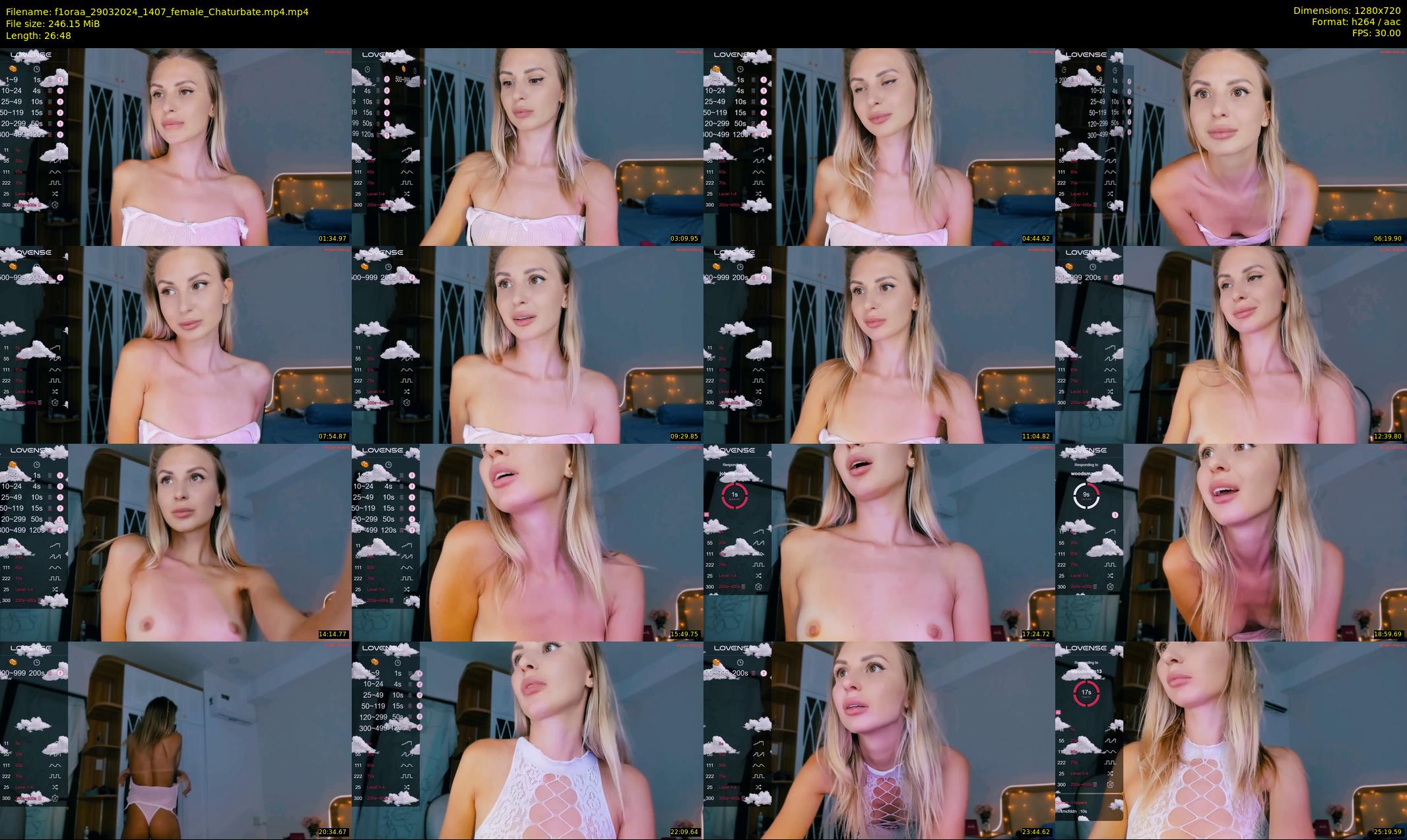 f1oraa — 27 minute Chaturbate female cam show recording, 720p, Mar 29, 2024