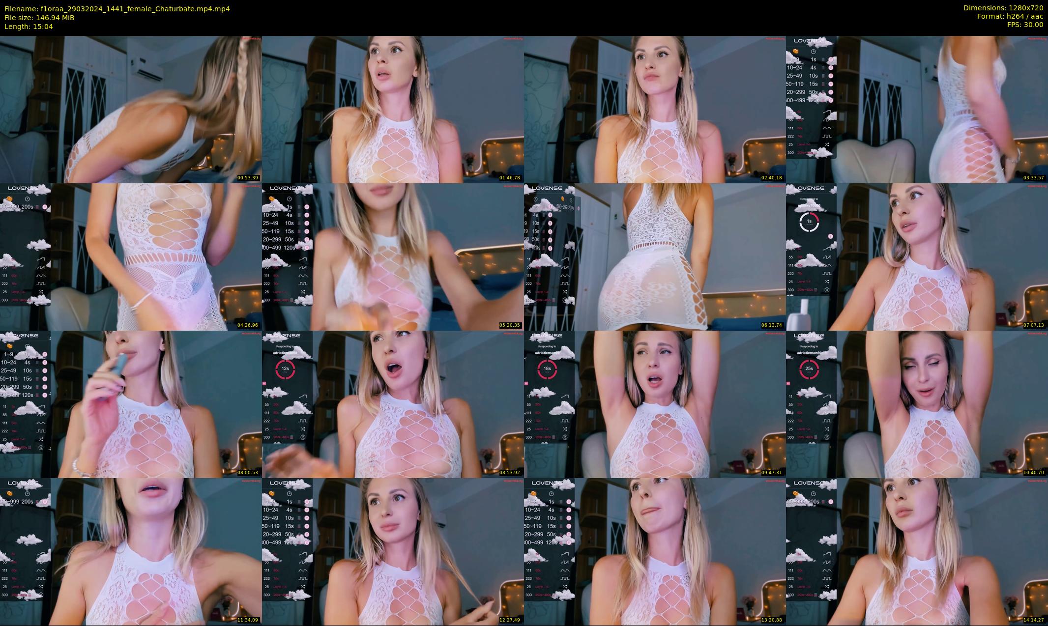 f1oraa — 16 minute Chaturbate female cam show recording, 720p, Mar 29, 2024