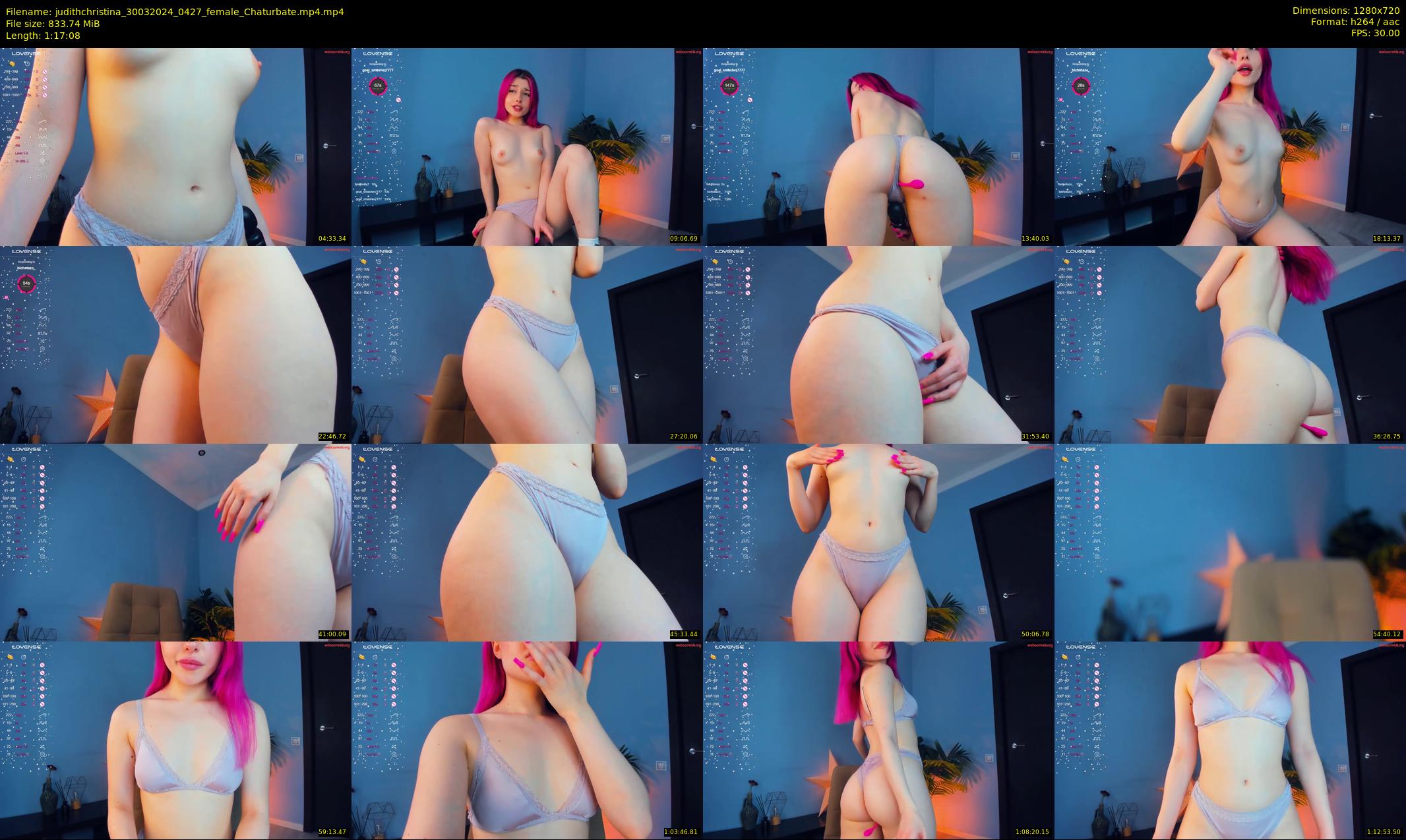 judithchristina — 78 minute Chaturbate female cam show recording, 720p, Mar 30, 2024