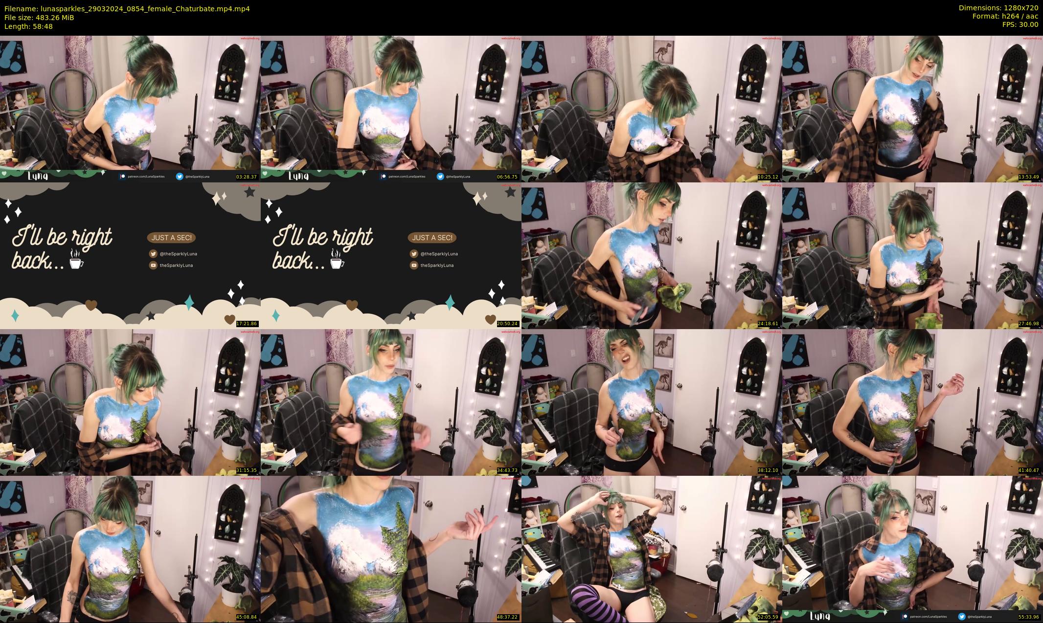 lunasparkles — 59 minute Chaturbate female cam show recording, 720p, Mar 29, 2024