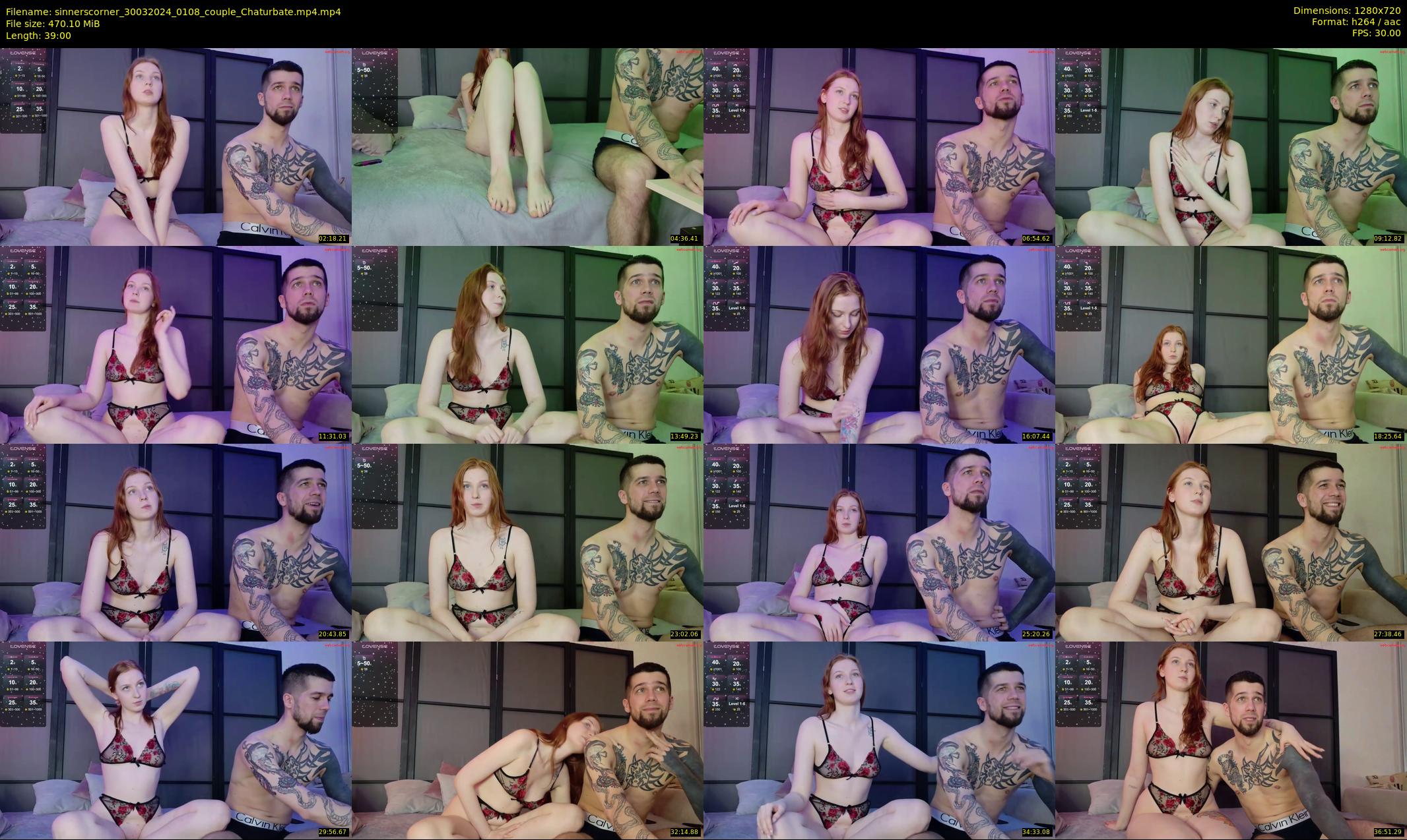 sinnerscorner — 39 minute Chaturbate couple cam show recording, 720p, Mar 30, 2024