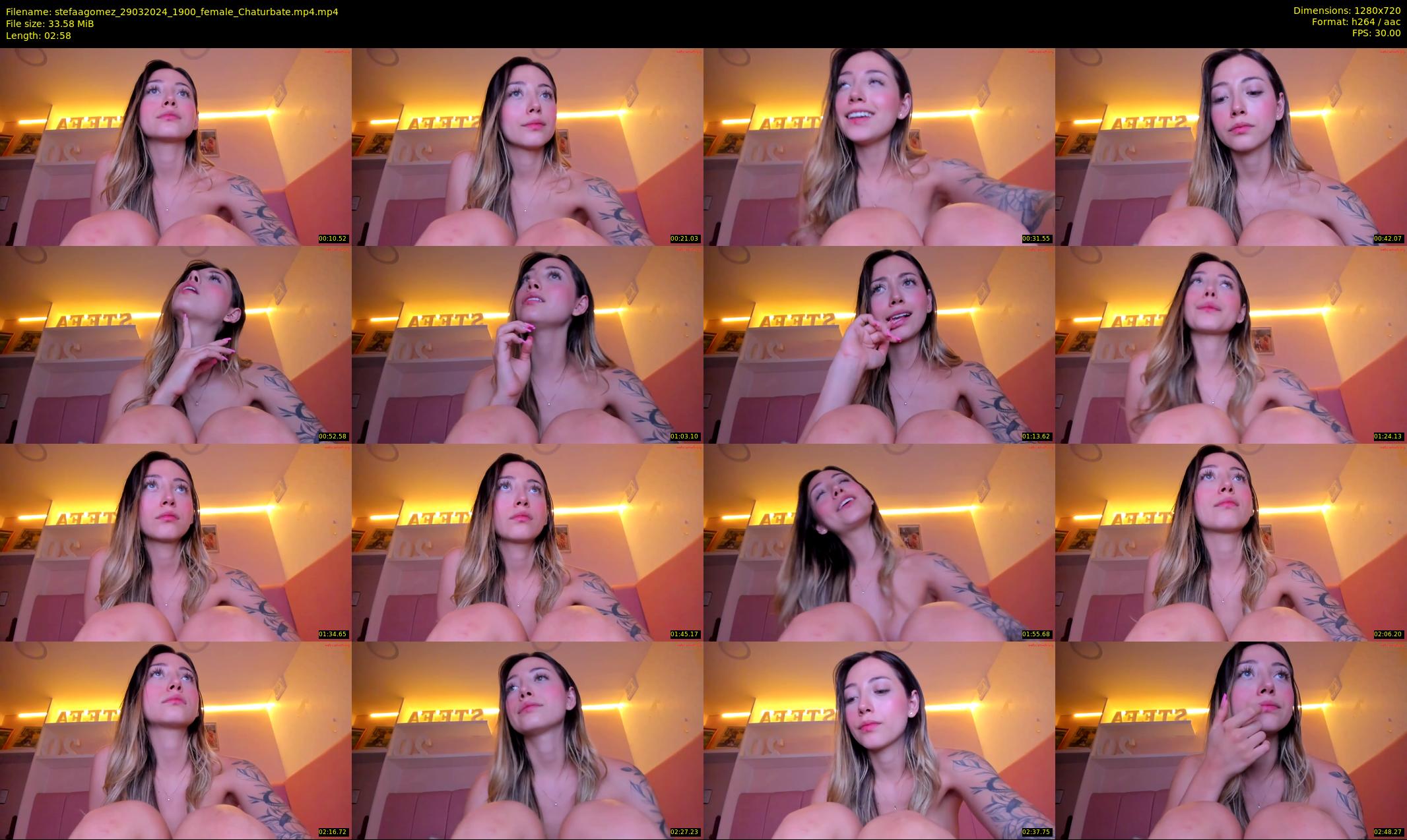 stefaagomez — 3 minute Chaturbate female cam show recording, 720p, Mar 29, 2024