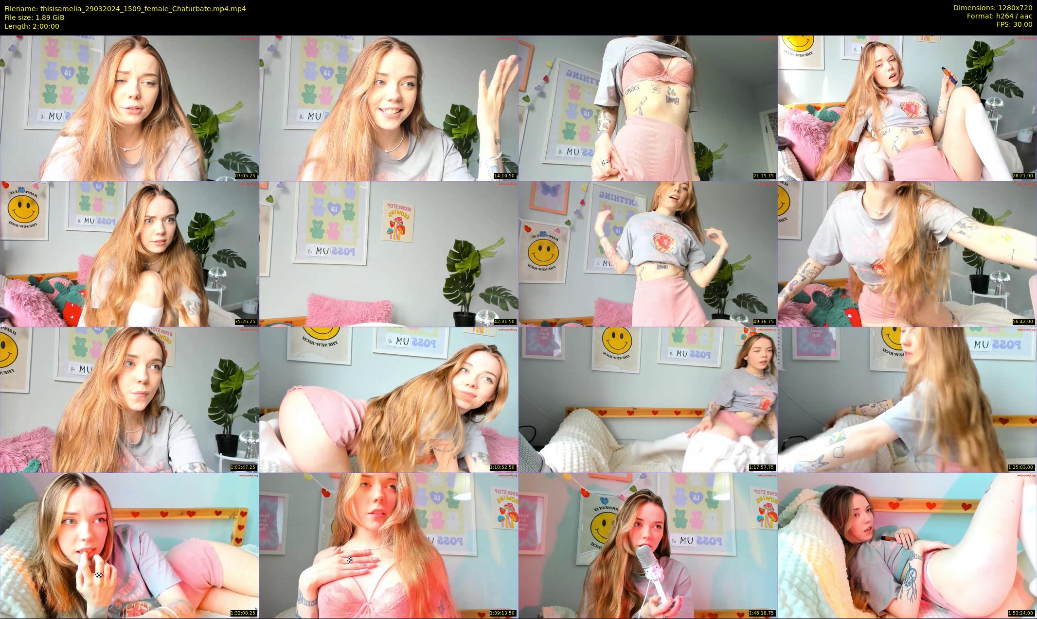 thisisamelia — 120 minute Chaturbate female cam show recording, 720p, Mar 29, 2024