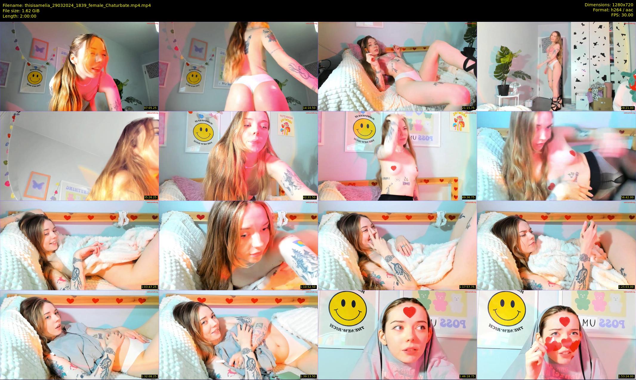 thisisamelia — 120 minute Chaturbate female cam show recording, 720p, Mar 29, 2024