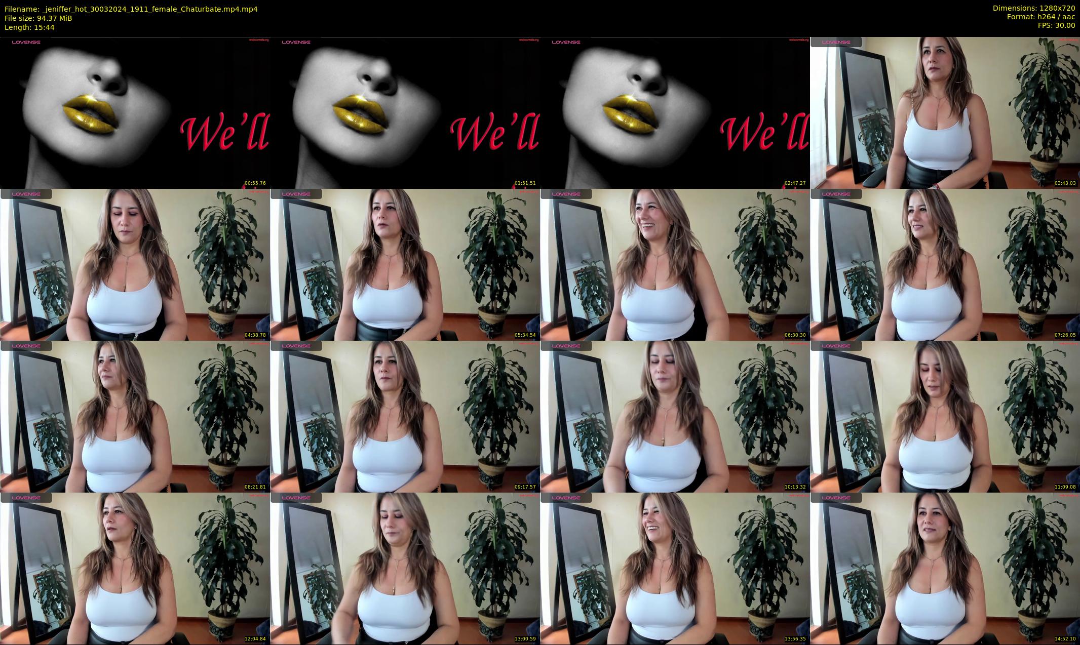 _jeniffer_hot — 16 minute Chaturbate female cam show recording, 720p, Mar 30, 2024