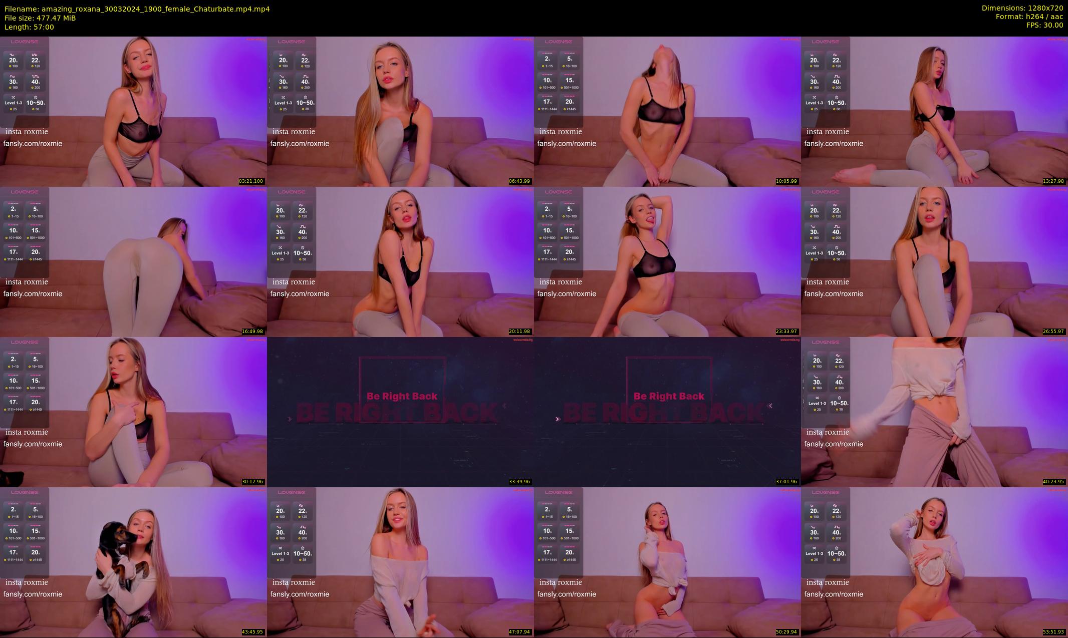 amazing_roxana — 57 minute Chaturbate female cam show recording, 720p, Mar 30, 2024