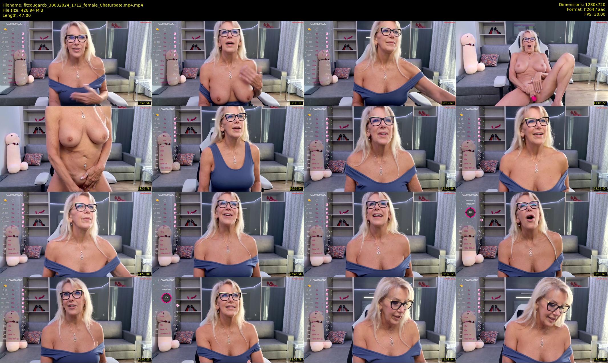fitcougarcb — 47 minute Chaturbate female cam show recording, 720p, Mar 30, 2024