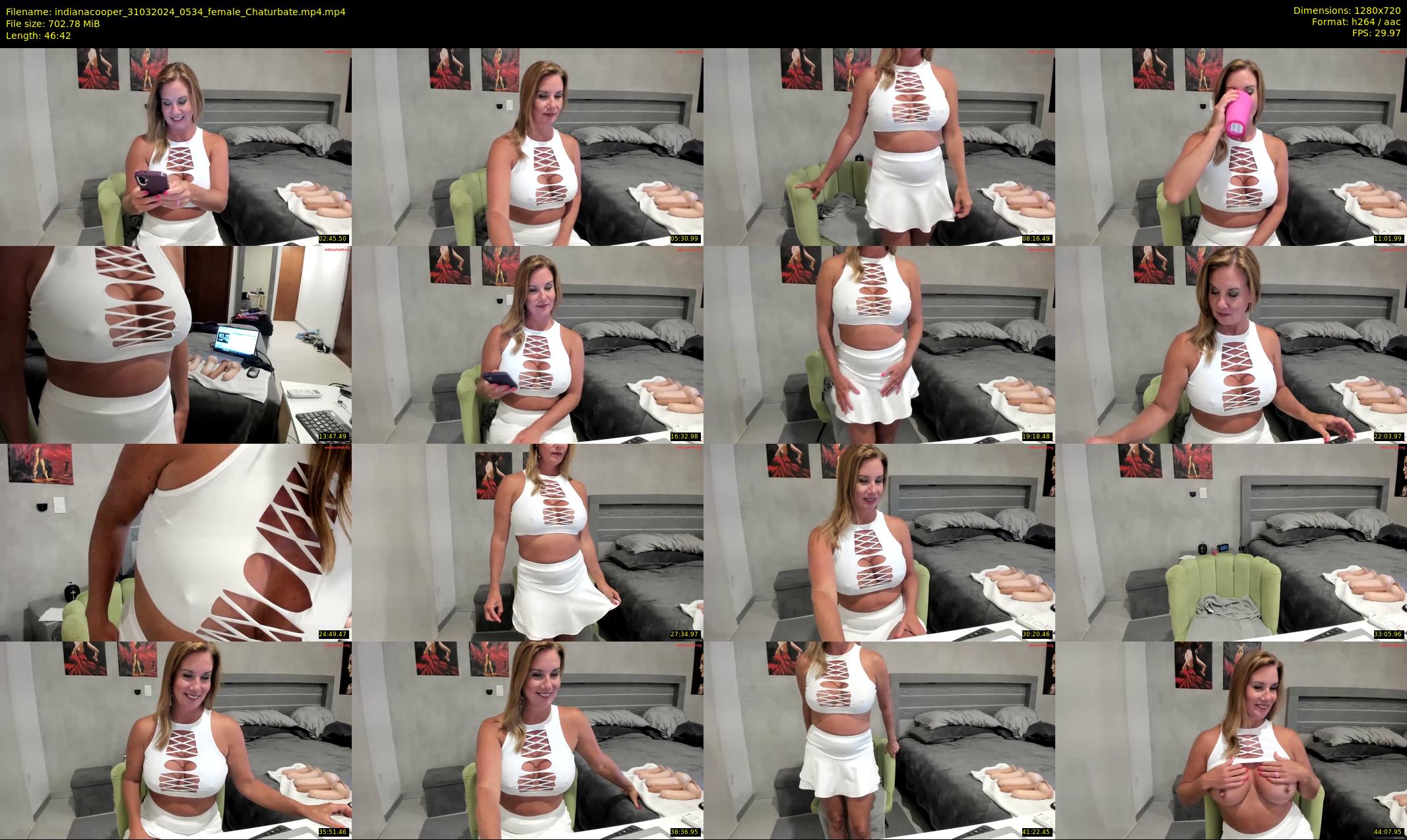 indianacooper — 47 minute Chaturbate female cam show recording, 720p, Mar 31, 2024
