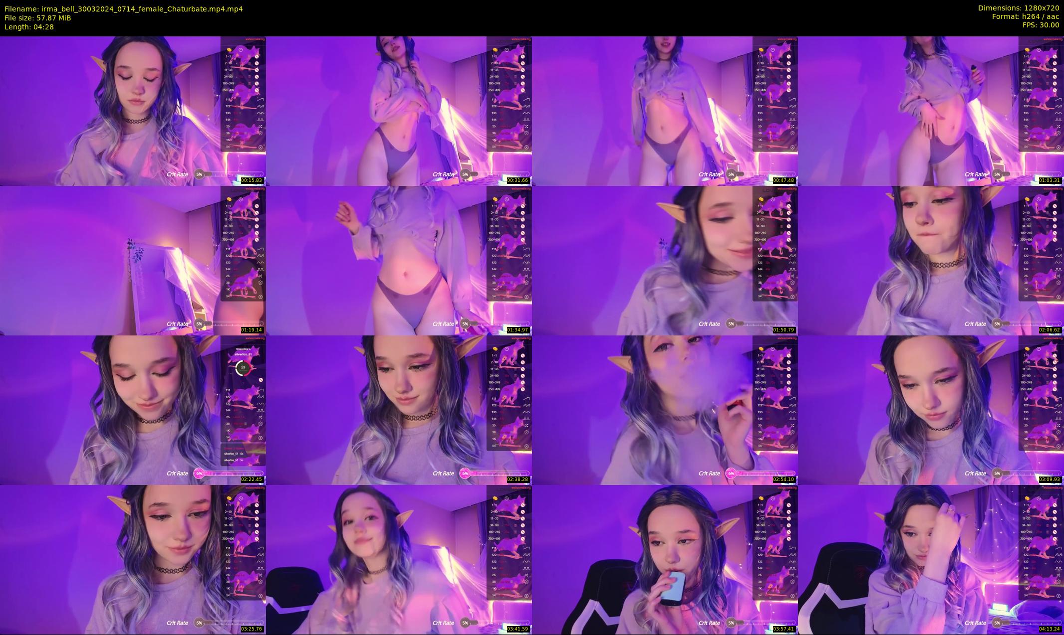 irma_bell — 5 minute Chaturbate female cam show recording, 720p, Mar 30, 2024
