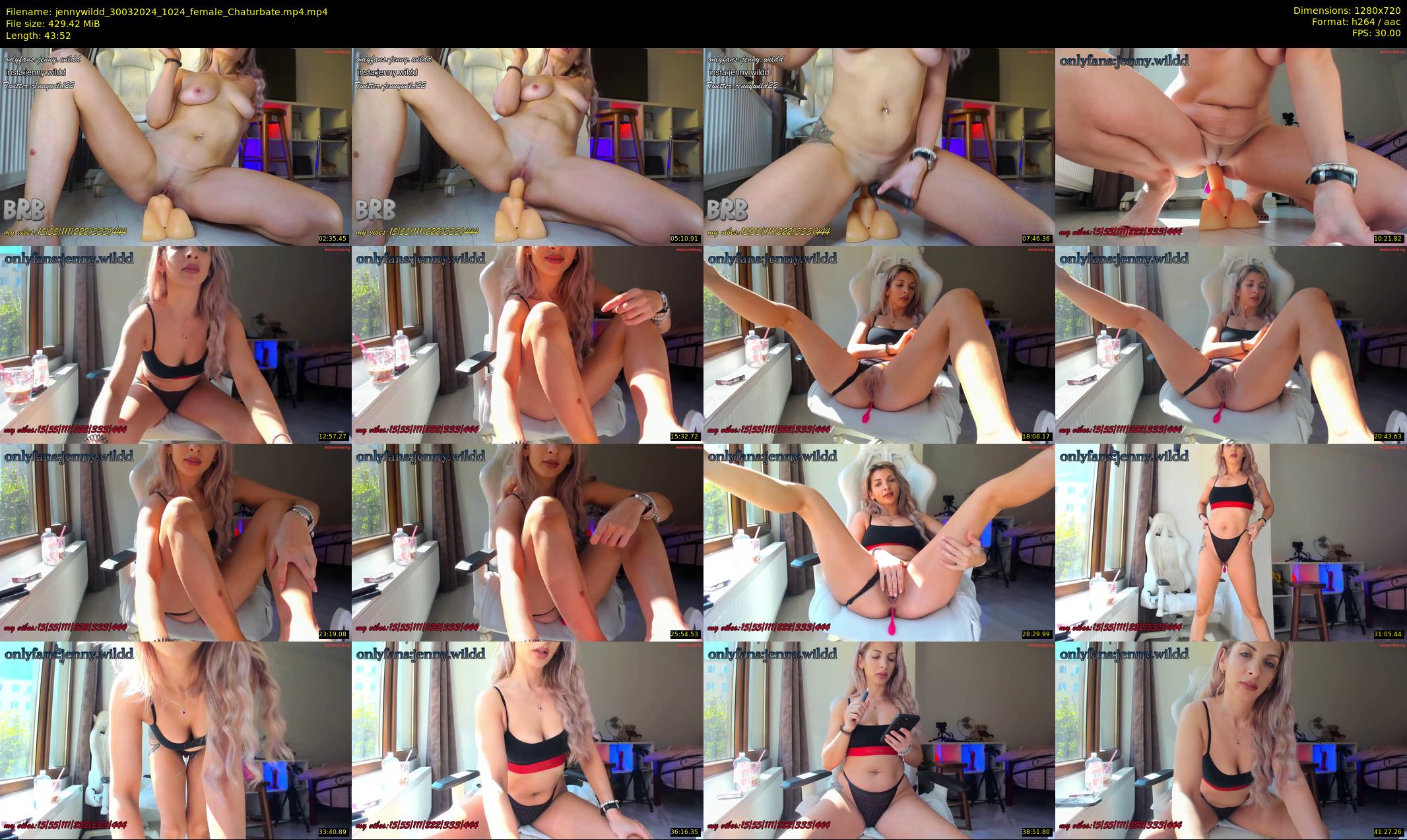 jennywildd — 44 minute Chaturbate female cam show recording, 720p, Mar 30, 2024