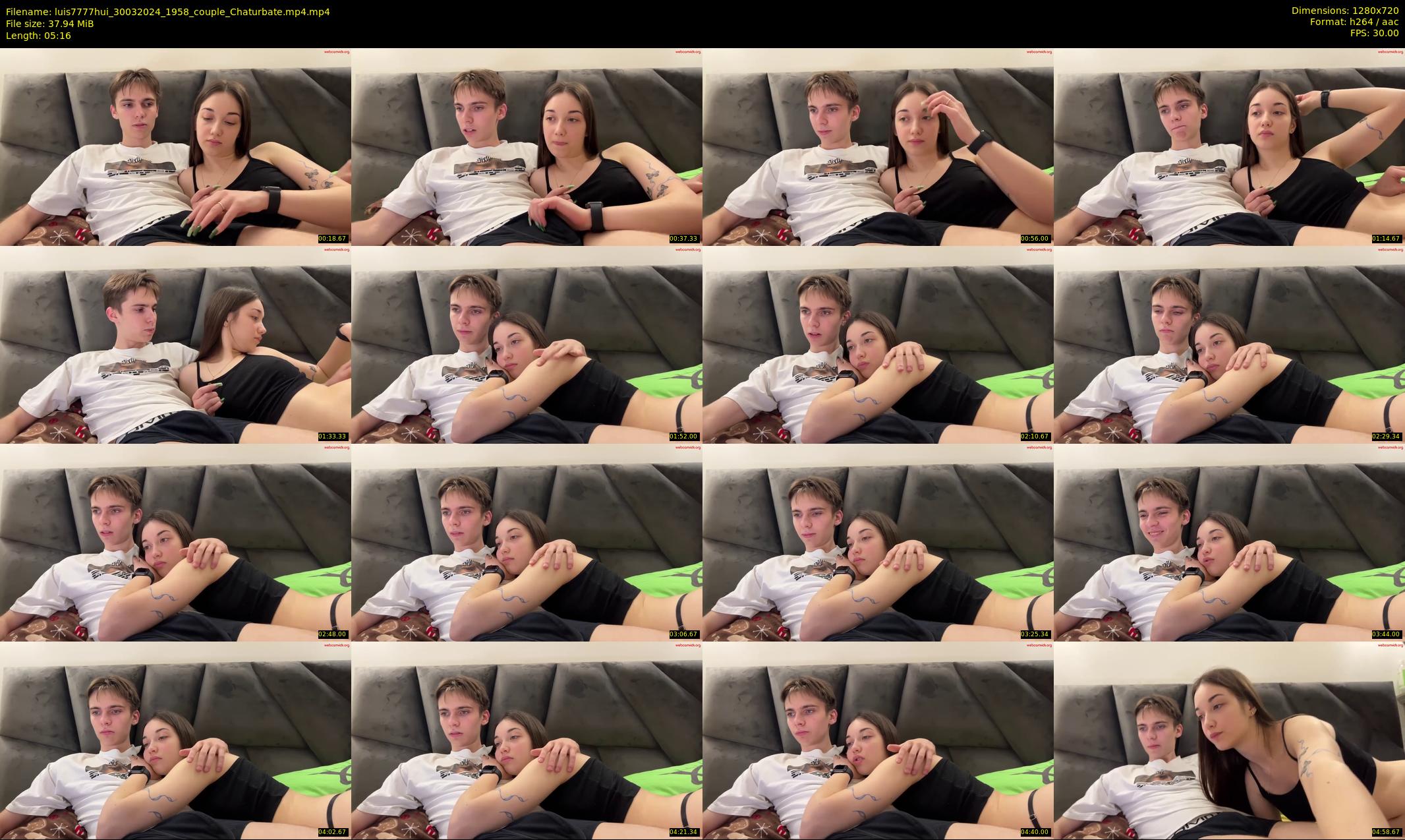 luis7777hui — 6 minute Chaturbate couple cam show recording, 720p, Mar 30, 2024