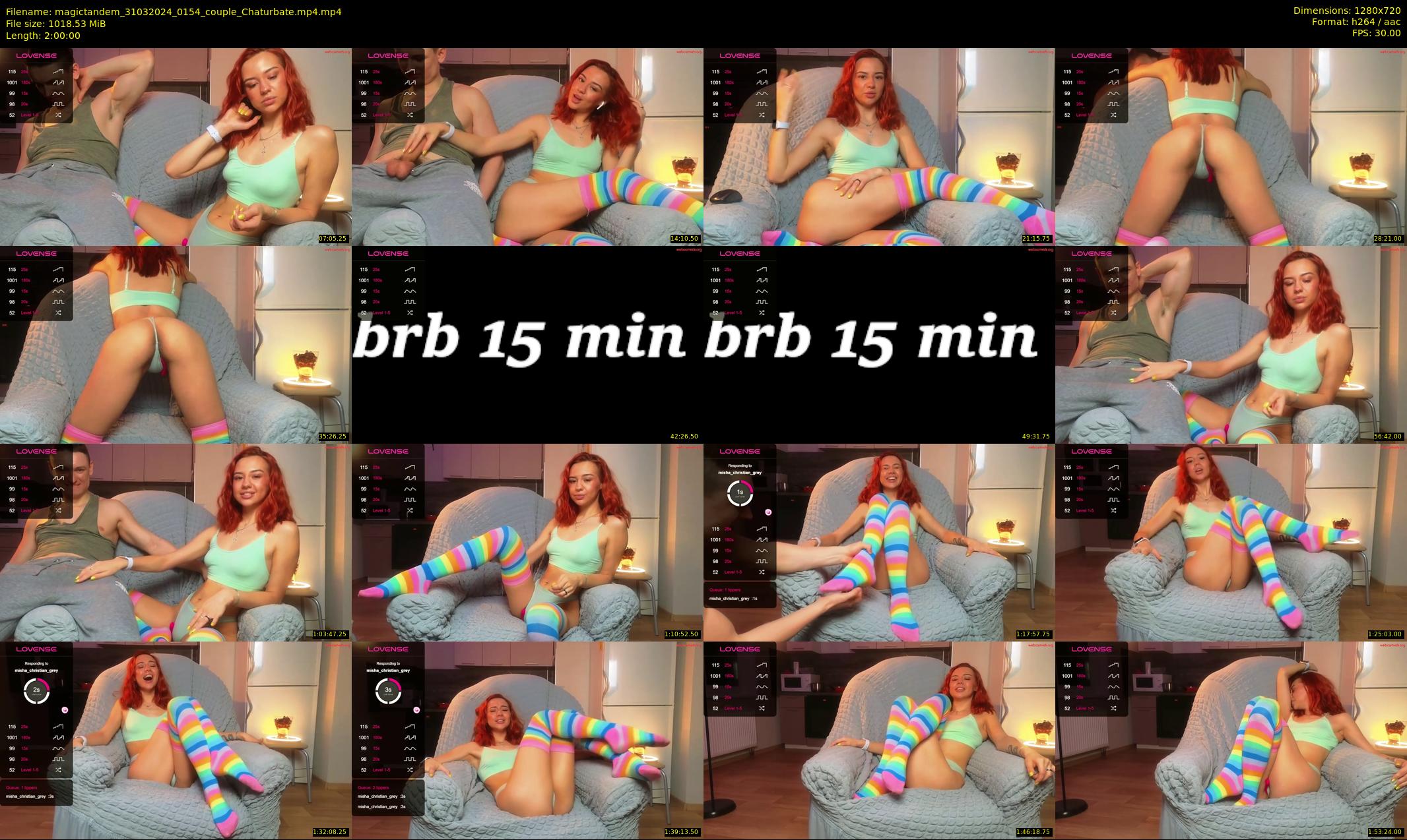magictandem — 120 minute Chaturbate couple cam show recording, 720p, Mar 31, 2024