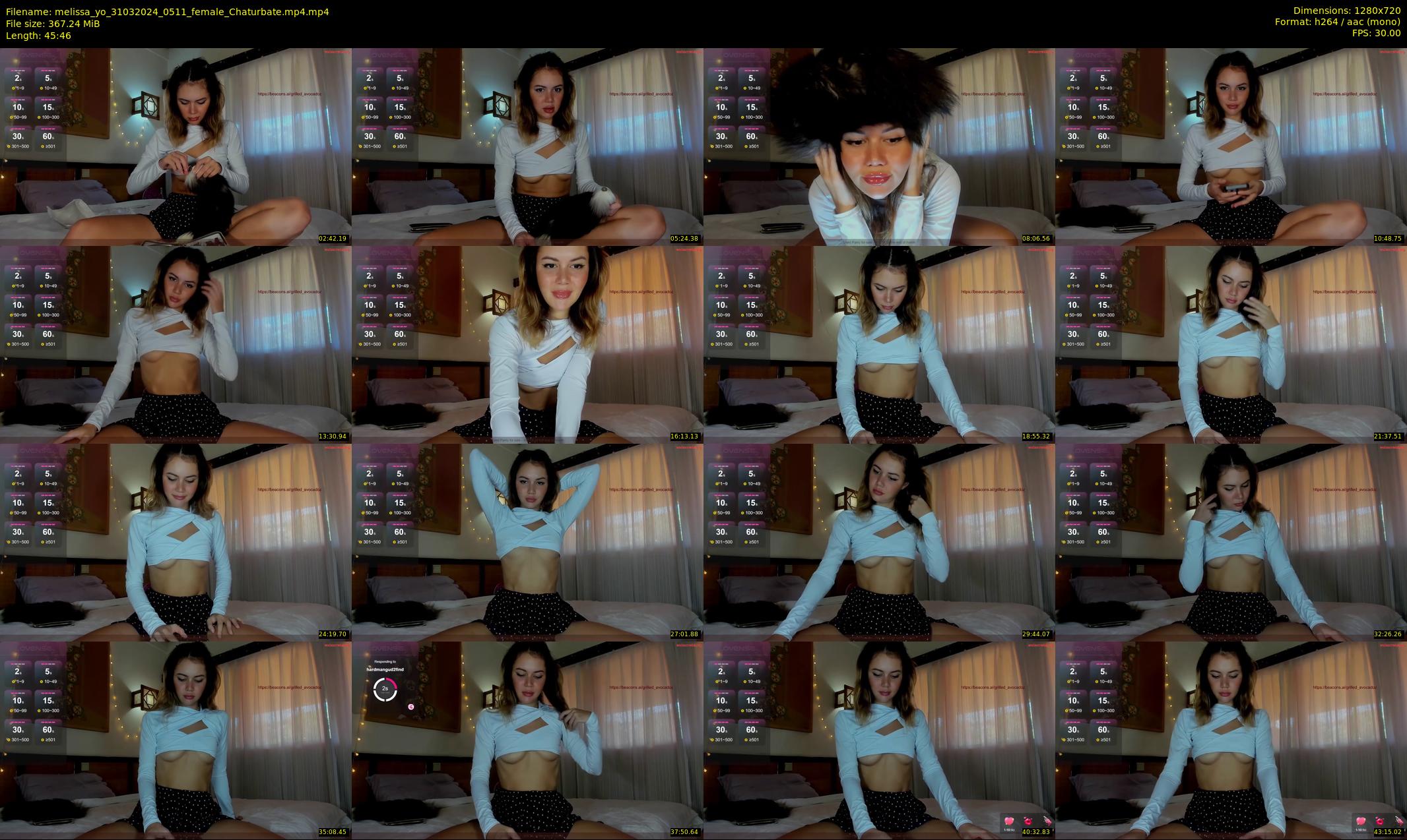 melissa_yo — 46 minute Chaturbate female cam show recording, 720p, Mar 31, 2024