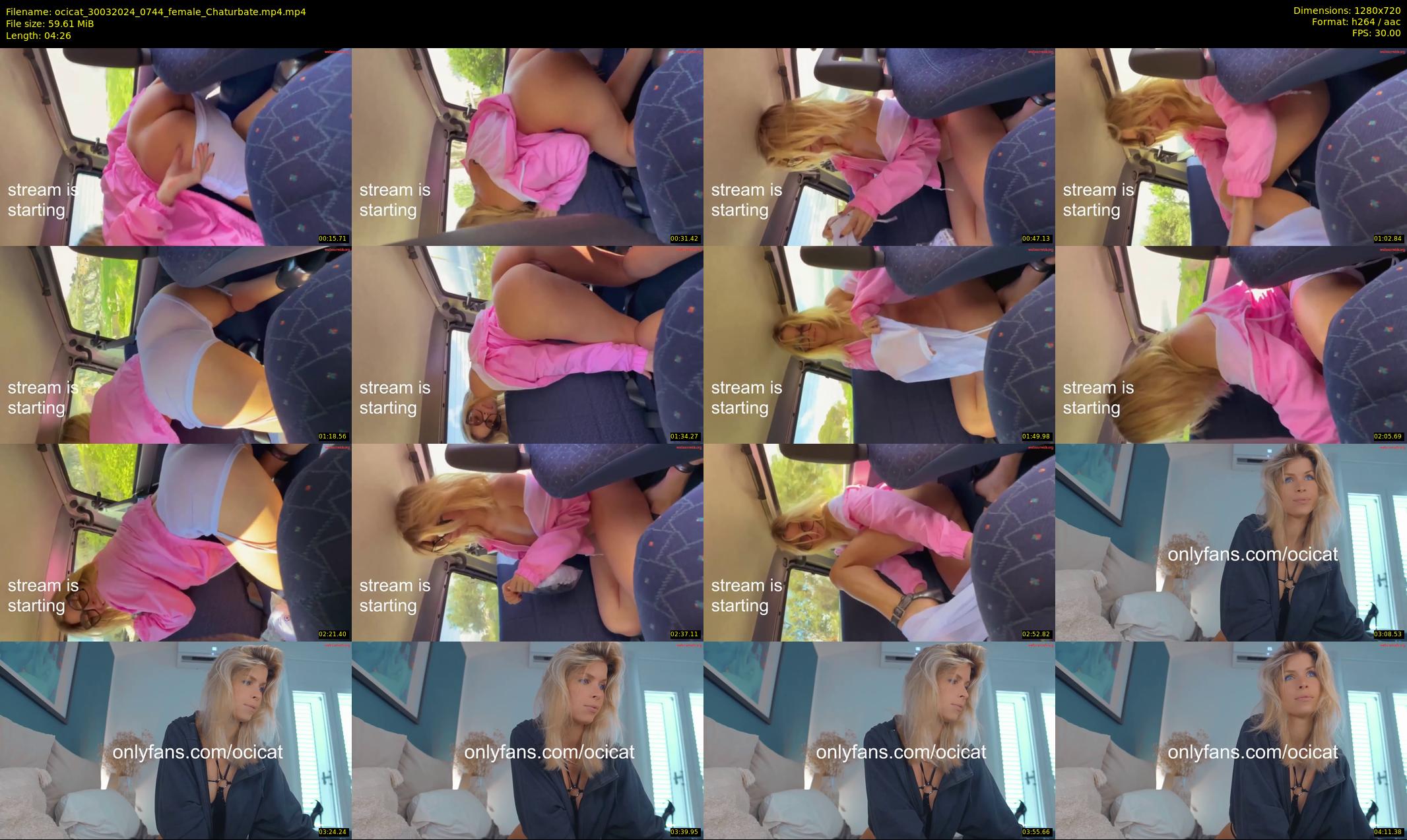ocicat — 5 minute Chaturbate female cam show recording, 720p, Mar 30, 2024