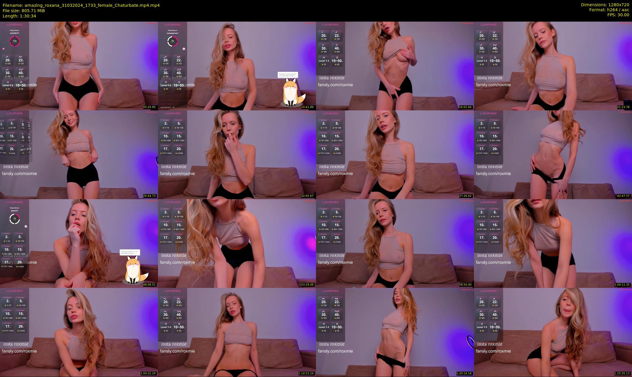 amazing_roxana — 91 minute Chaturbate female cam show recording, 720p, Mar 31, 2024