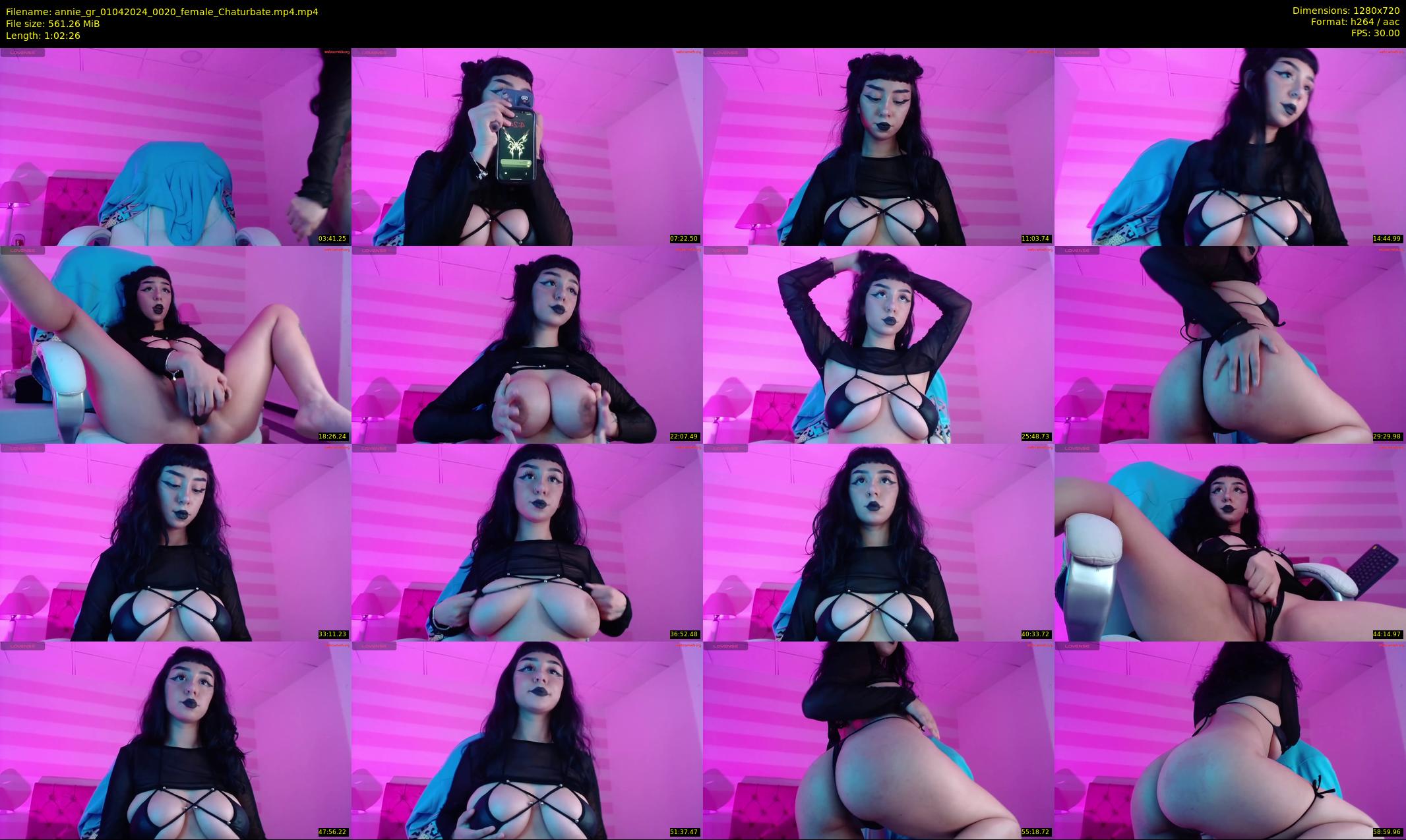 annie_gr — 63 minute Chaturbate female cam show recording, 720p, Apr 1, 2024