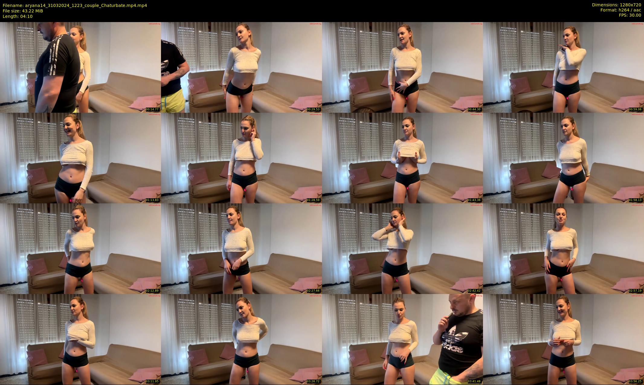 aryana14 — 5 minute Chaturbate couple cam show recording, 720p, Mar 31, 2024