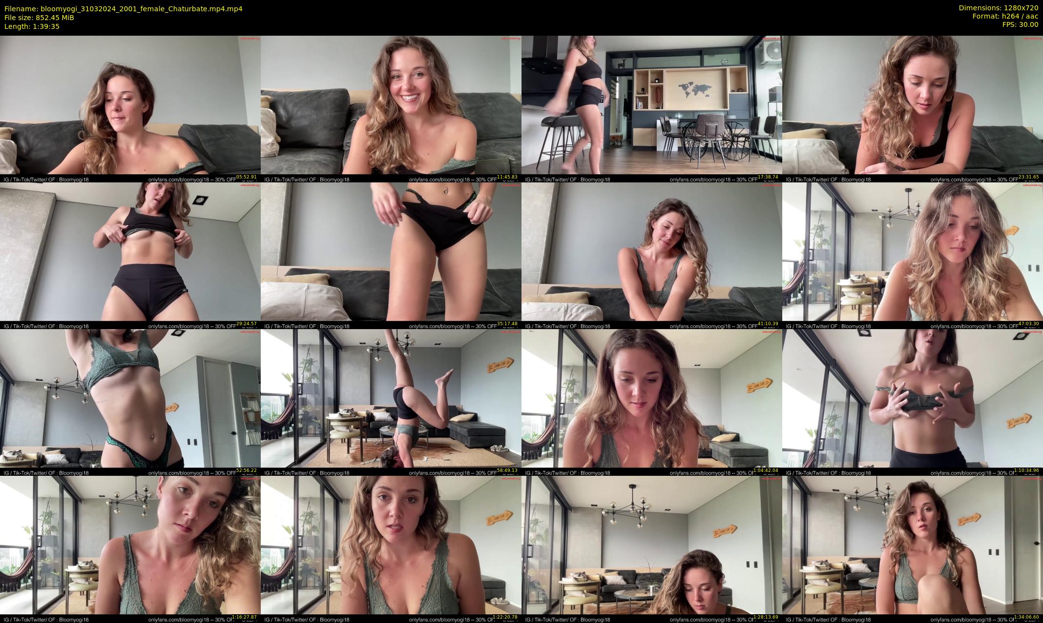 bloomyogi — 100 minute Chaturbate female cam show recording, 720p, Mar 31, 2024