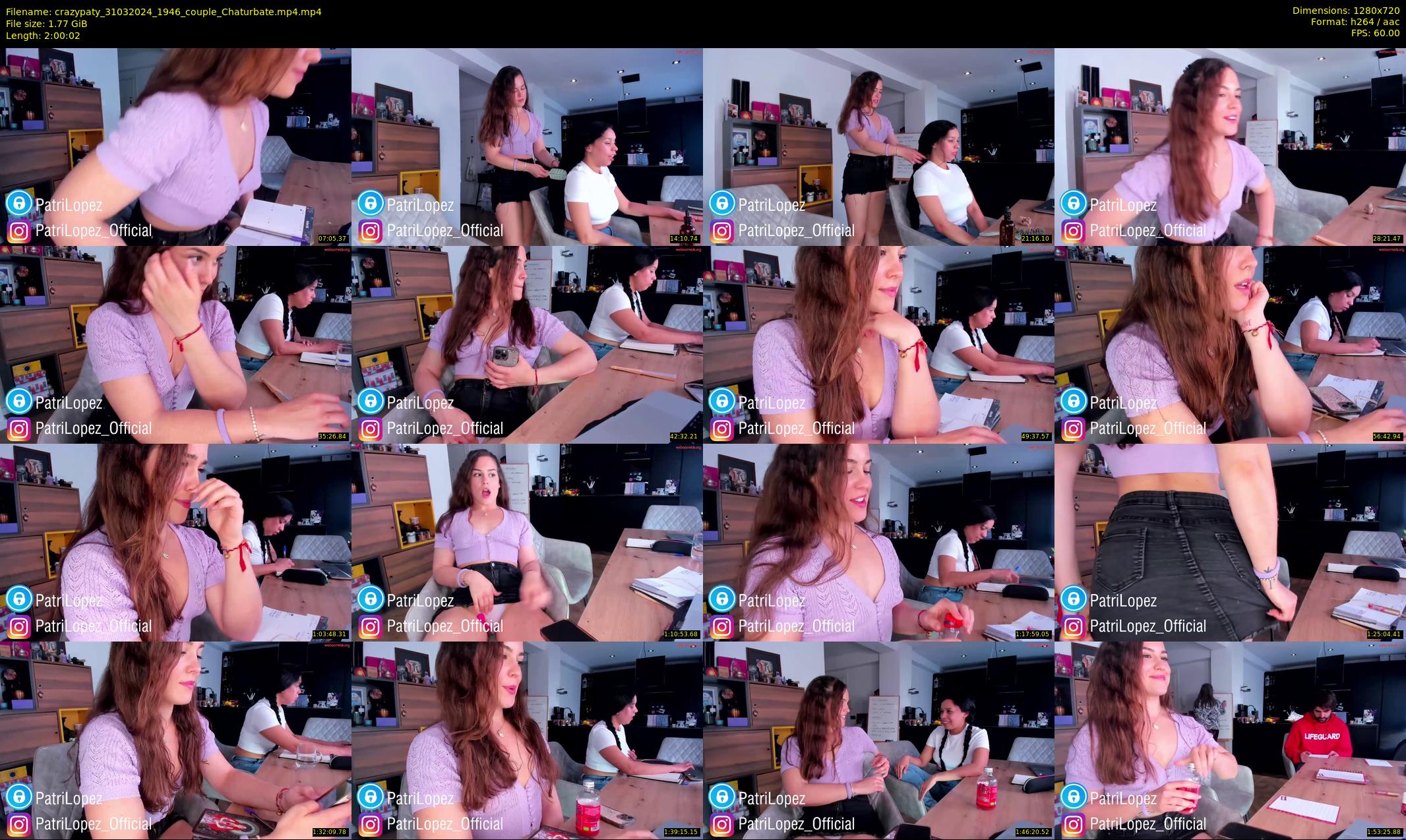 crazypaty — 121 minute Chaturbate female cam show recording, 720p, Mar 31, 2024