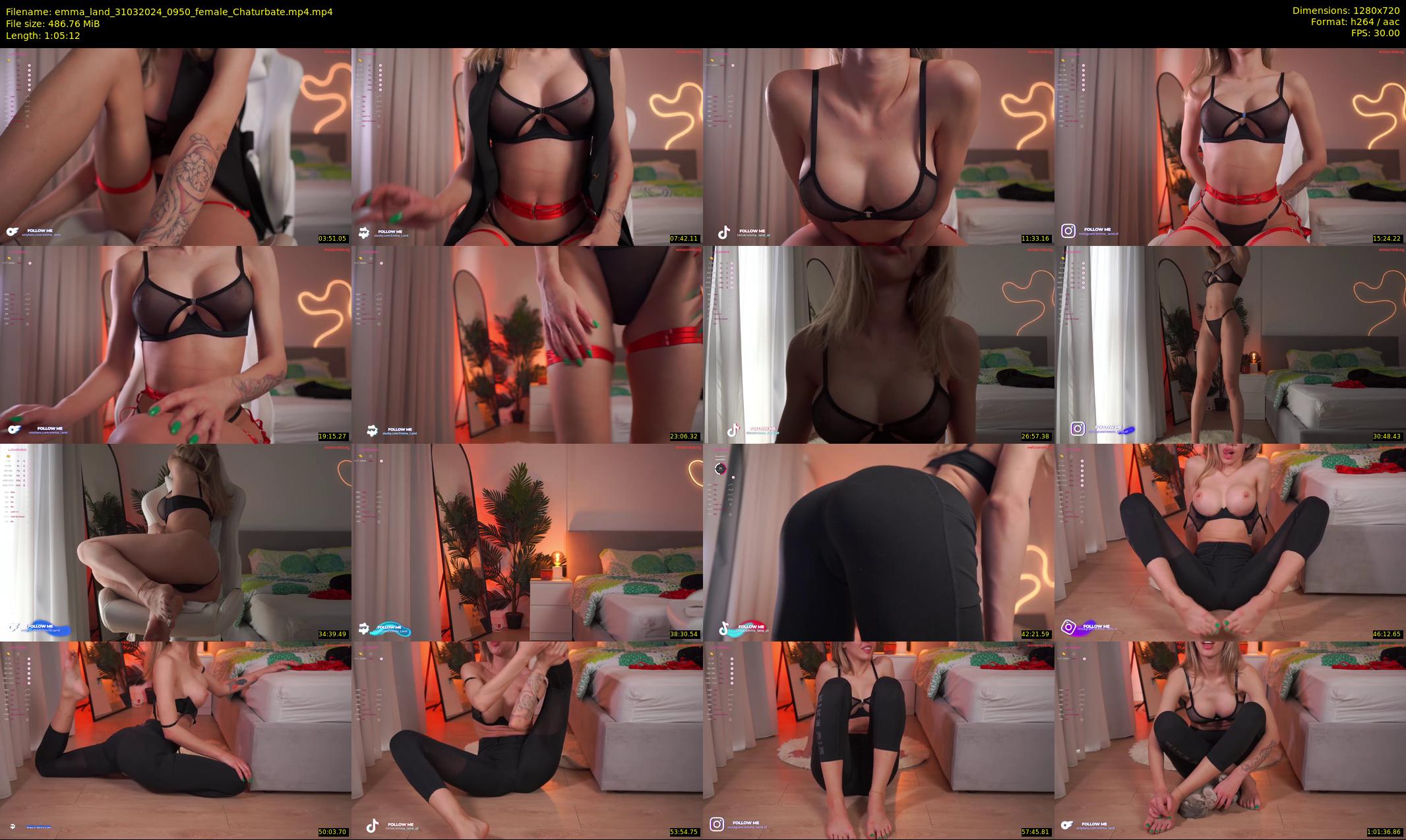 emma_land — 66 minute Chaturbate female cam show recording, 720p, Mar 31, 2024