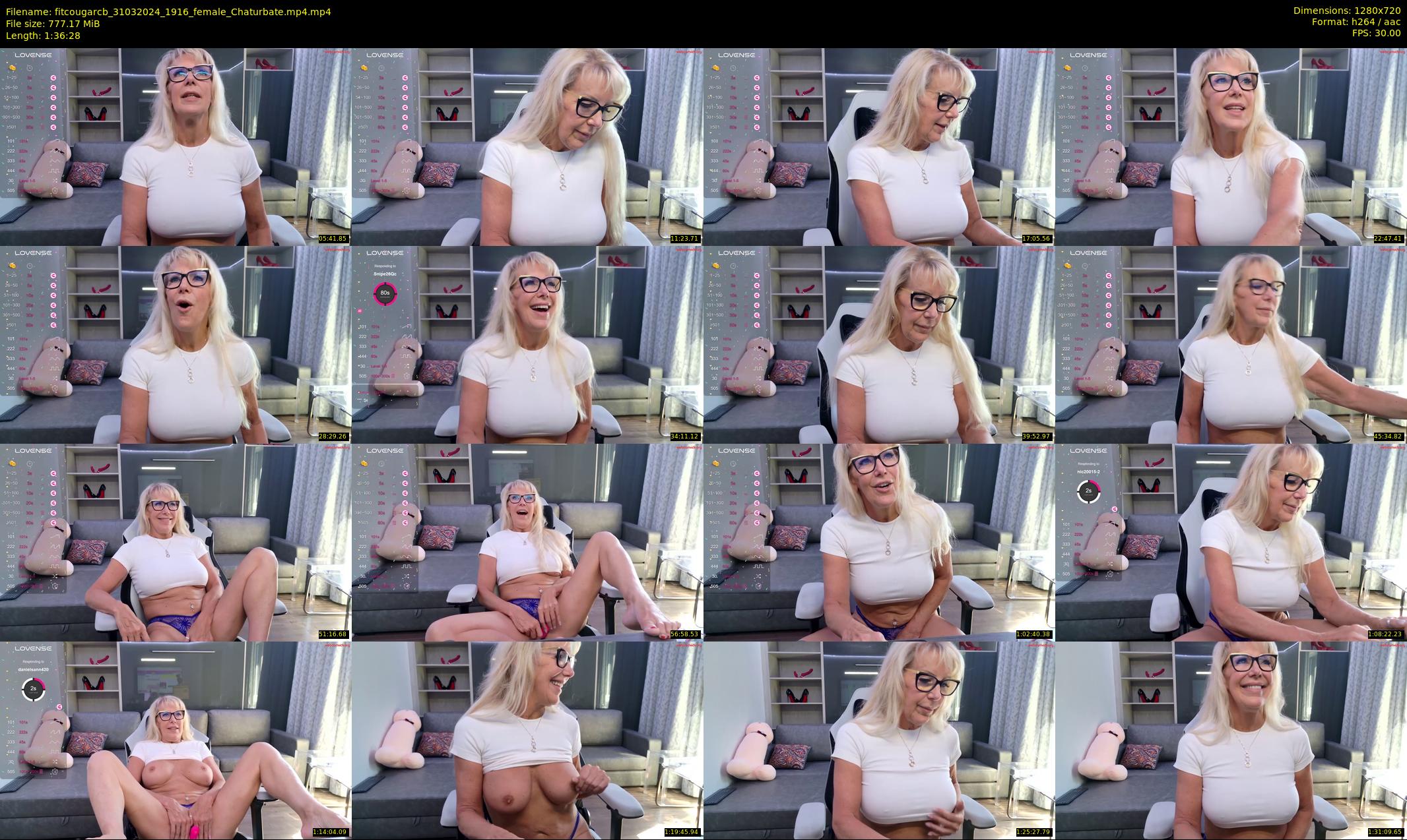 fitcougarcb — 97 minute Chaturbate female cam show recording, 720p, Mar 31, 2024